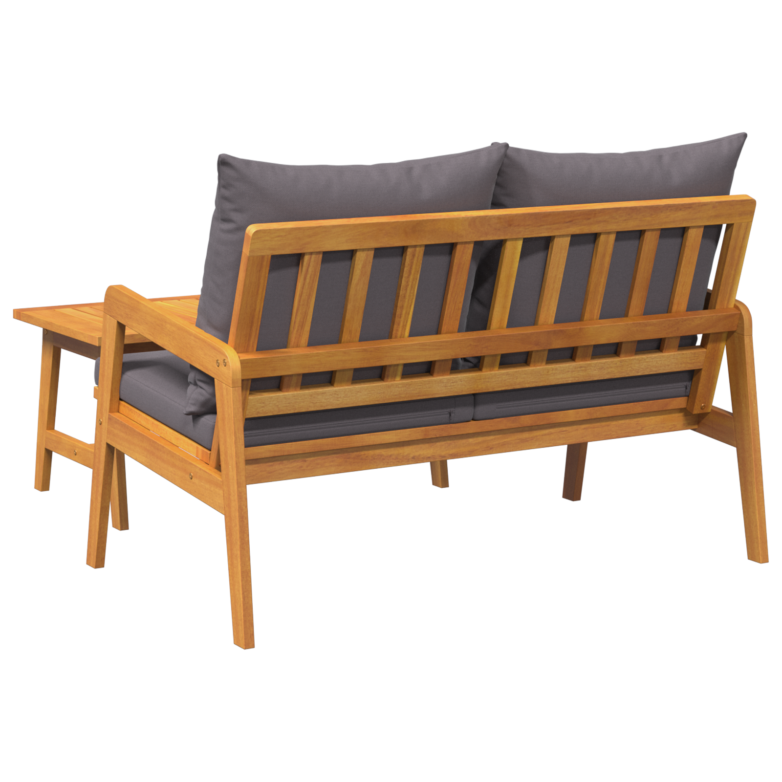 2-частов бистро комплект с възглавнички от масивна акациева дървесина - Image 7