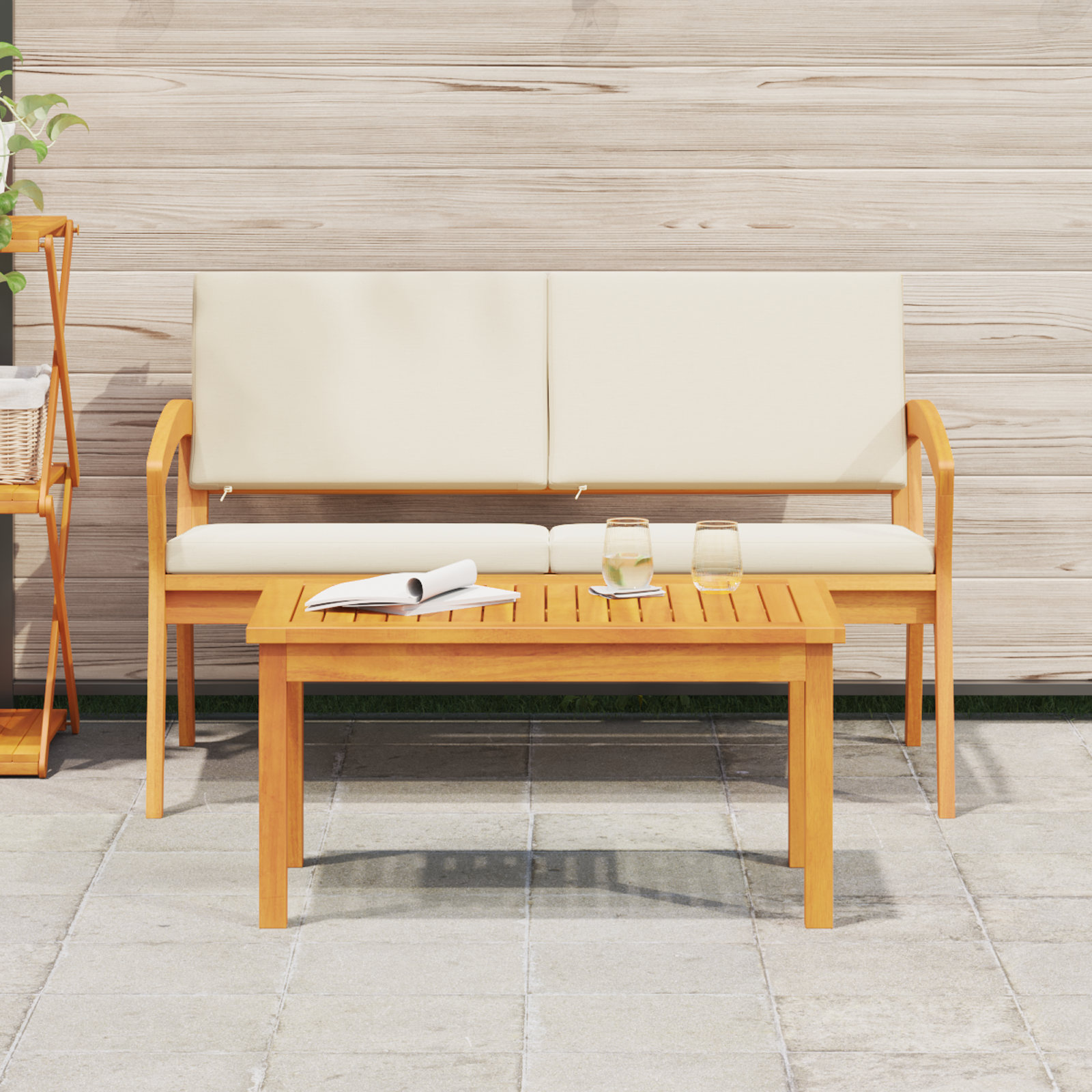 Coffee Table 75x40x38 cm Solid Wood Acacia - Image 4