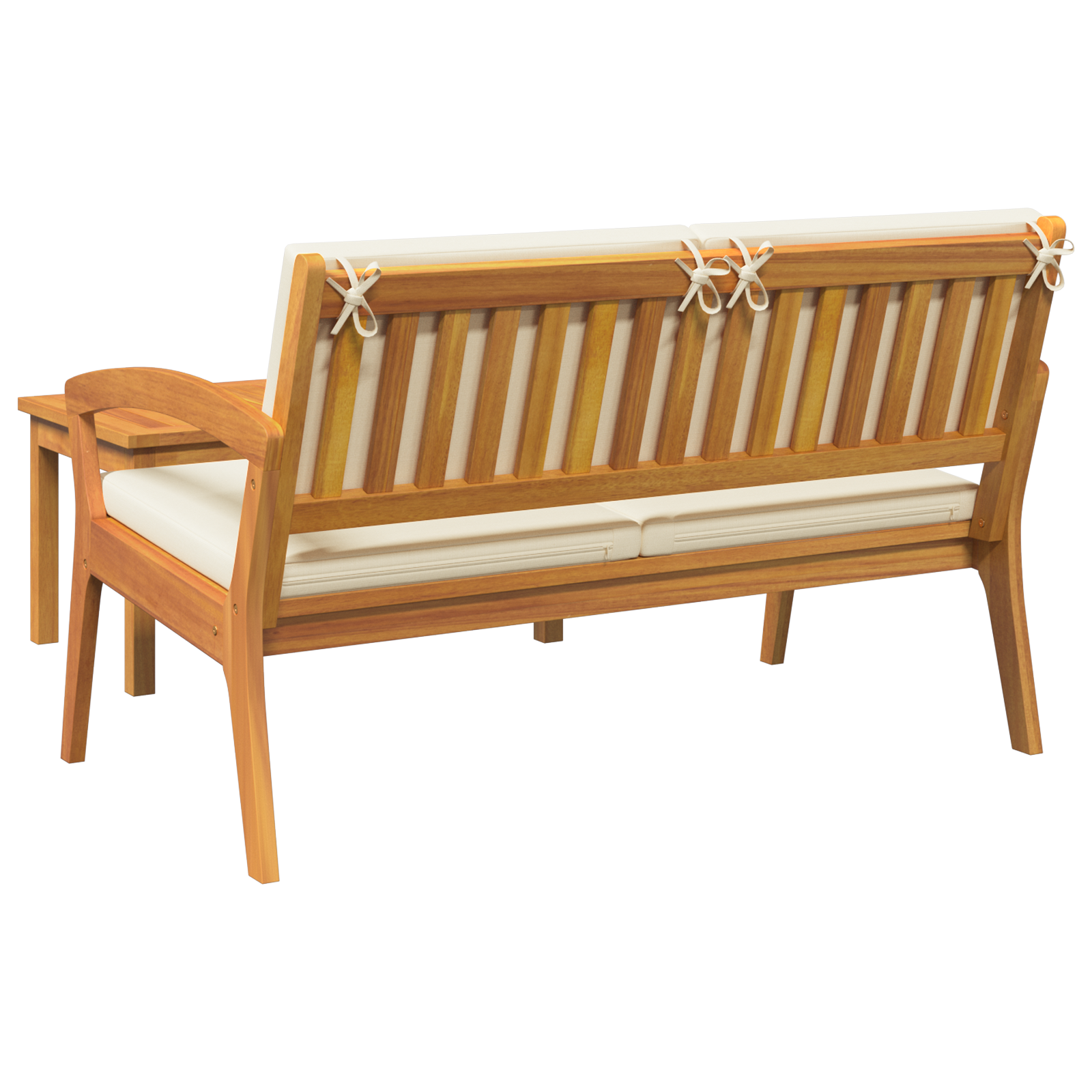 2 Piece Bistro Set with Cushions Solid Wood Acacia - Image 7