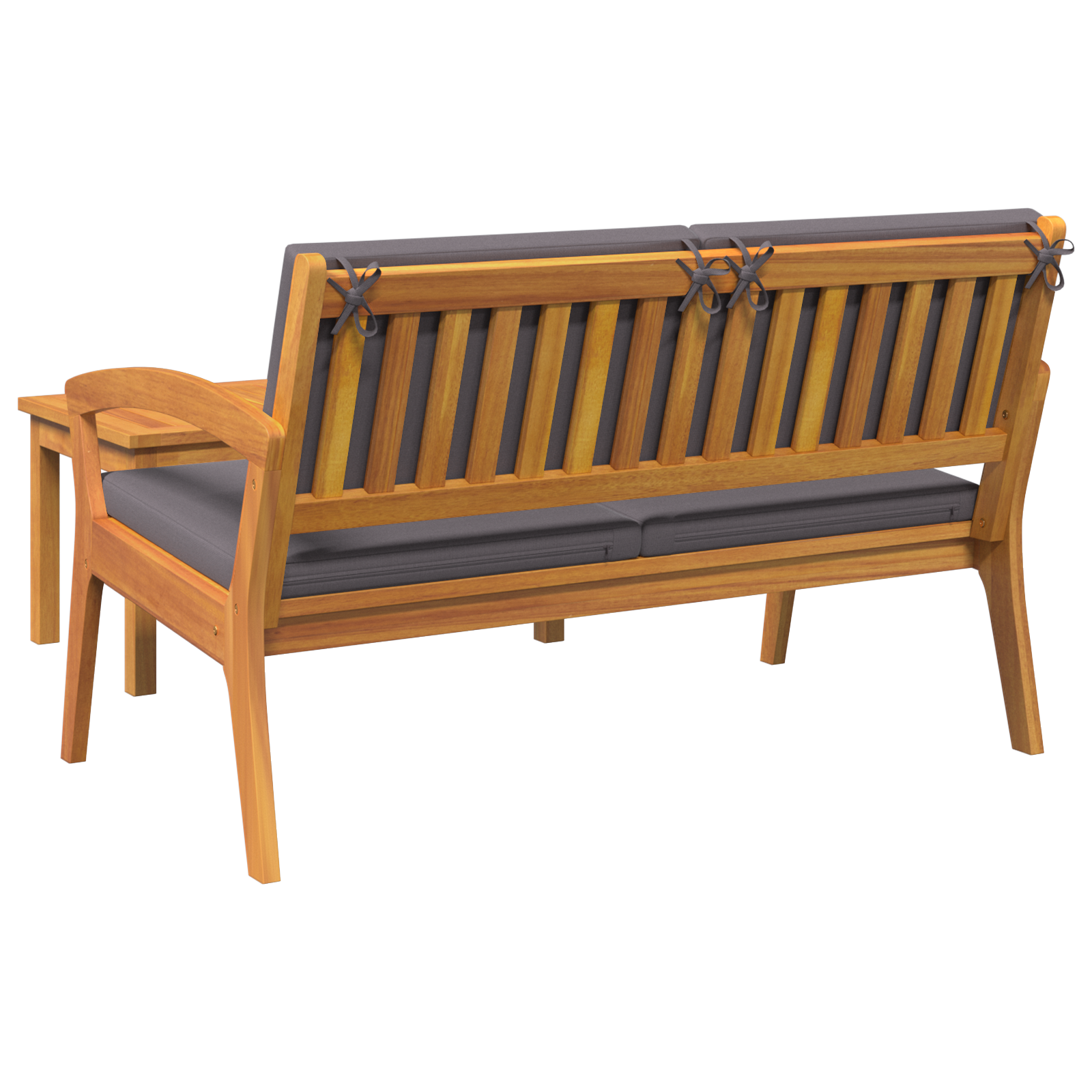 2 Piece Bistro Set with Cushions Solid Wood Acacia - Image 7