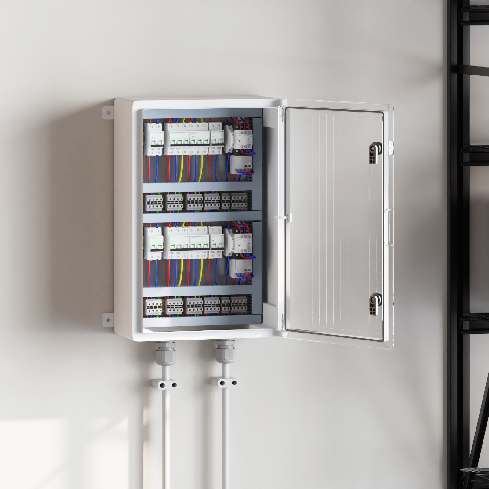 vidaXL Cabinet de control IP65 Rezistent la apă Gri 40x20x60 cm Plastic ABS