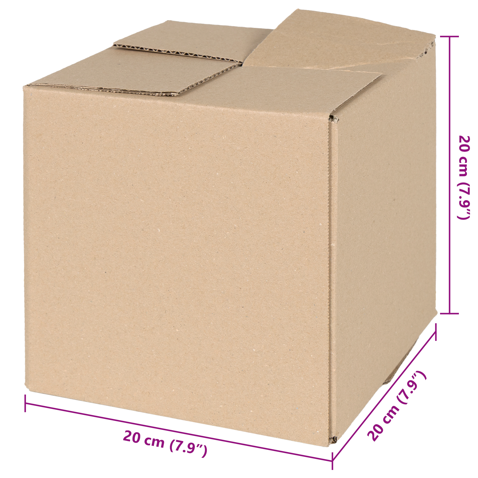 Folding Box 50 pcs 20x20x20 cm Cardboard - Image 5
