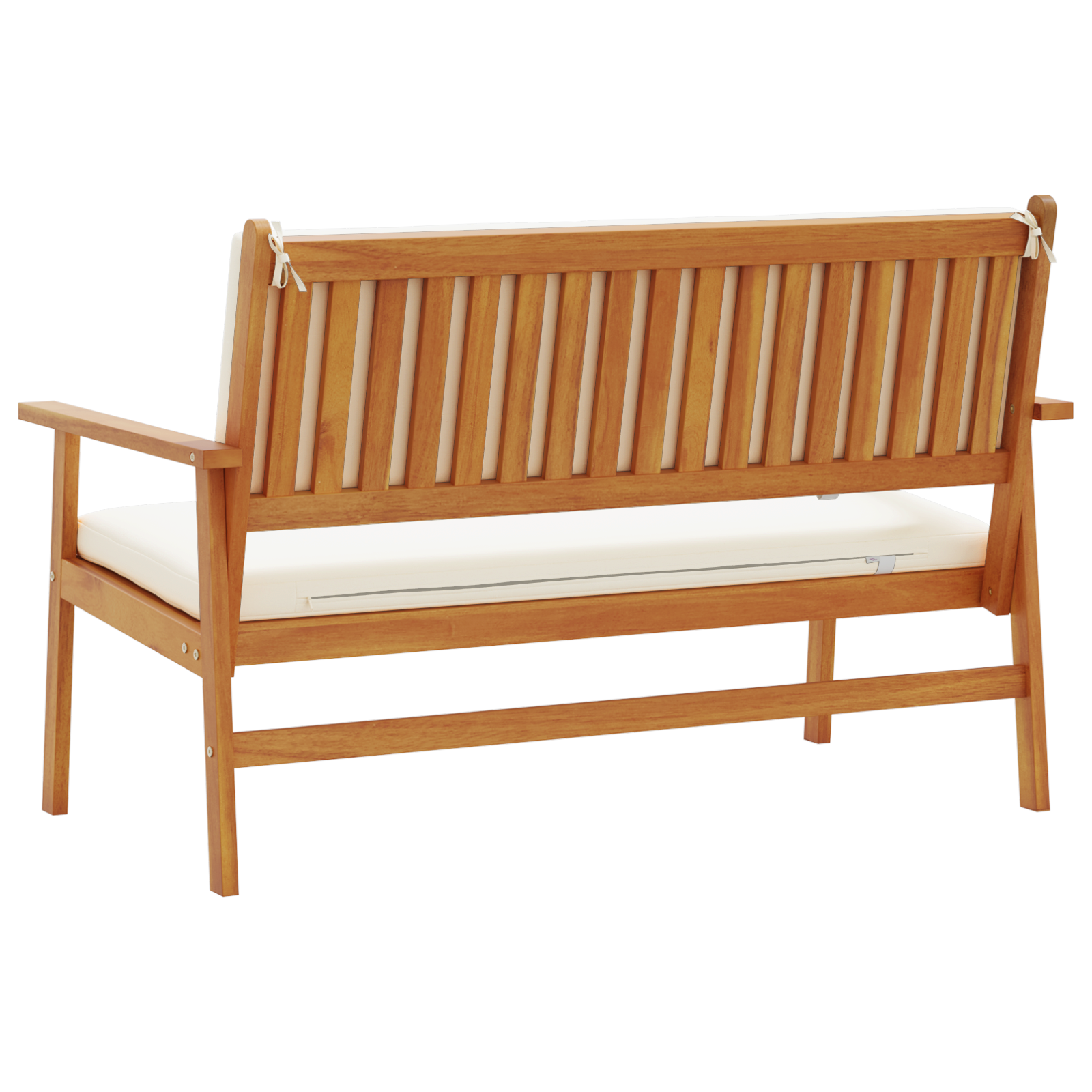 Garden Bench with Cushions Solid Wood Acacia