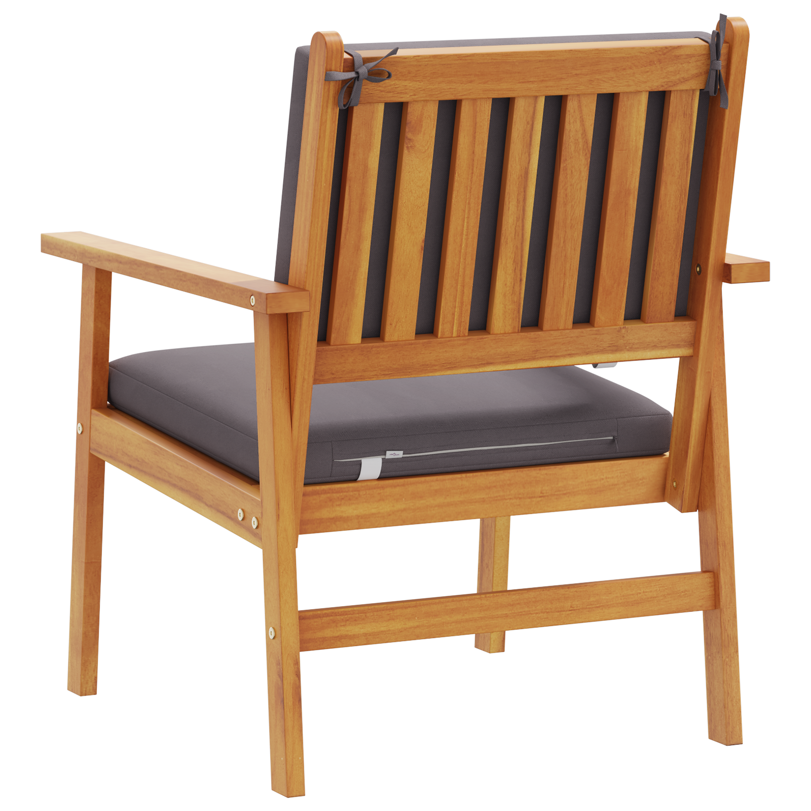 Garden Chairs 2 pcs with Cushions Solid Wood Acacia - Image 5