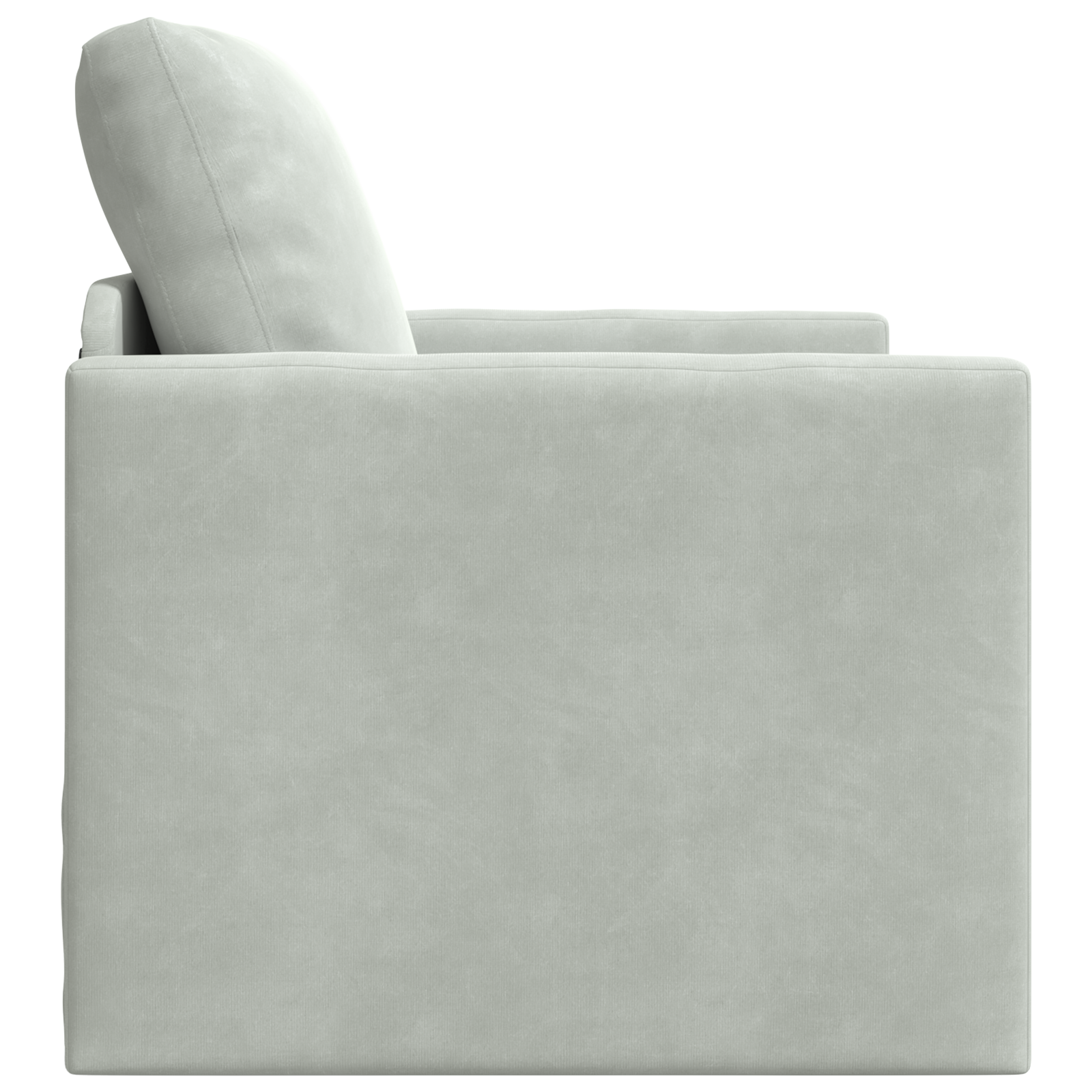 Floor Sofa Single Convertible Velvet 74x77x81 cm Light Grey - Image 6