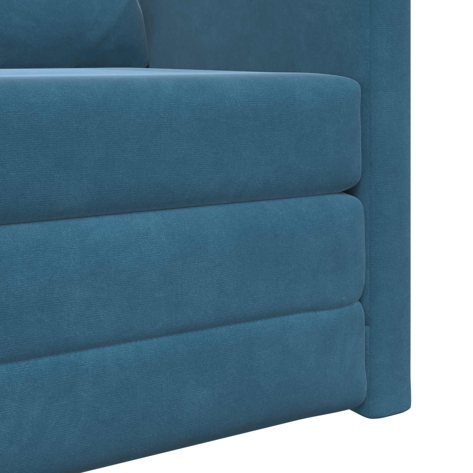 Floor Sofa Bed 2-in-1 Blue 74x77x81 cm Velvet - Image 9
