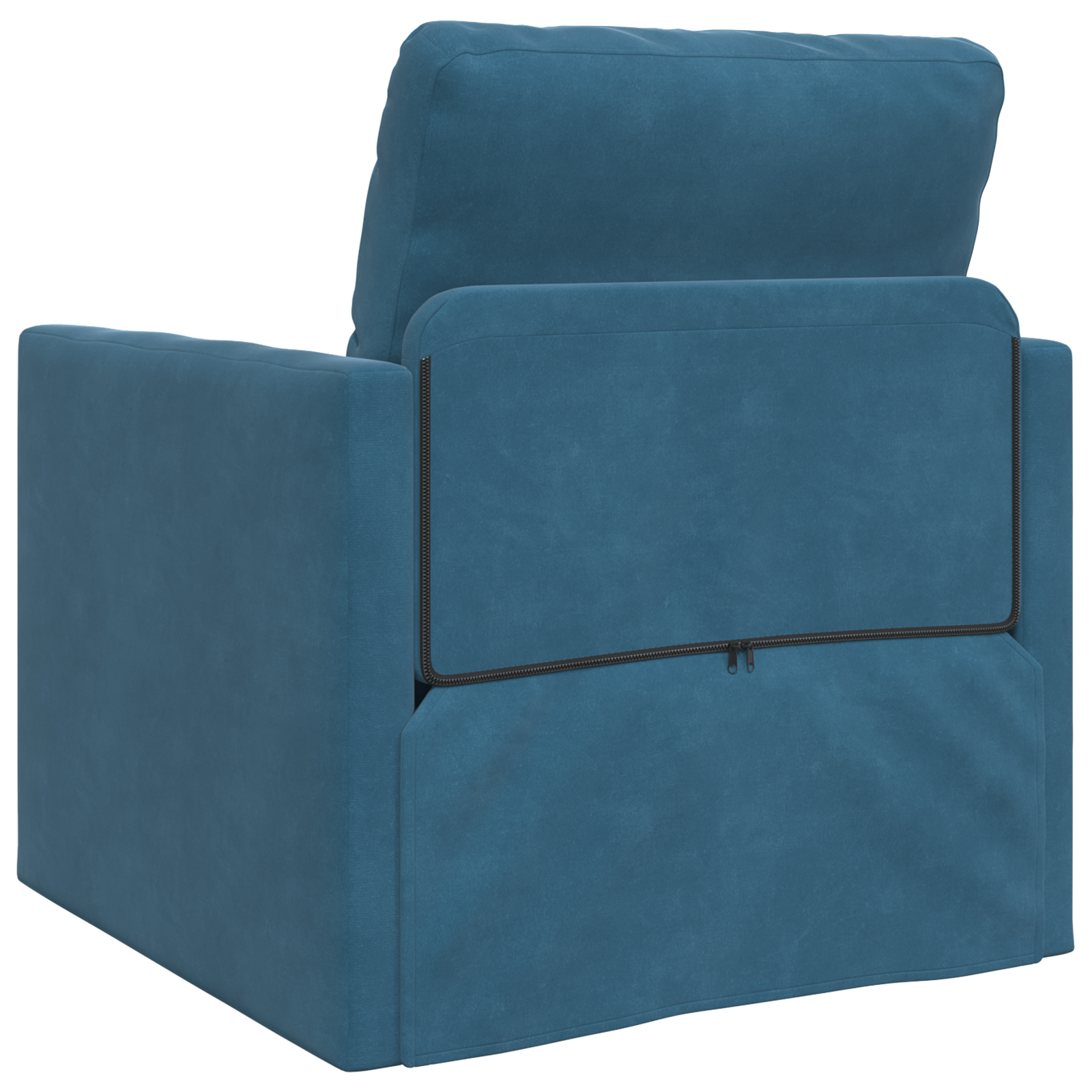 Floor Sofa Bed 2-in-1 Blue 74x77x81 cm Velvet - Image 7