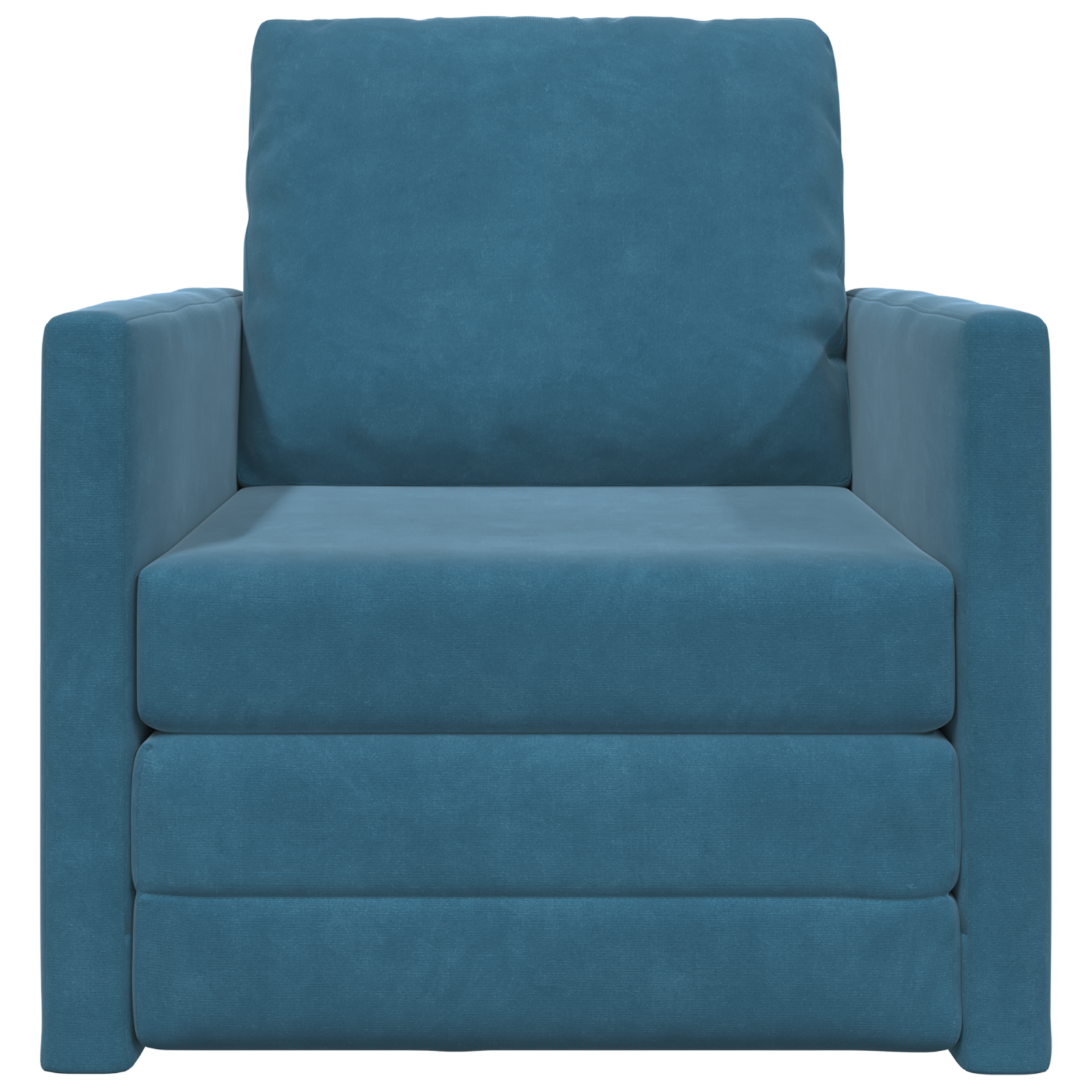 Floor Sofa Bed 2-in-1 Blue 74x77x81 cm Velvet - Image 5