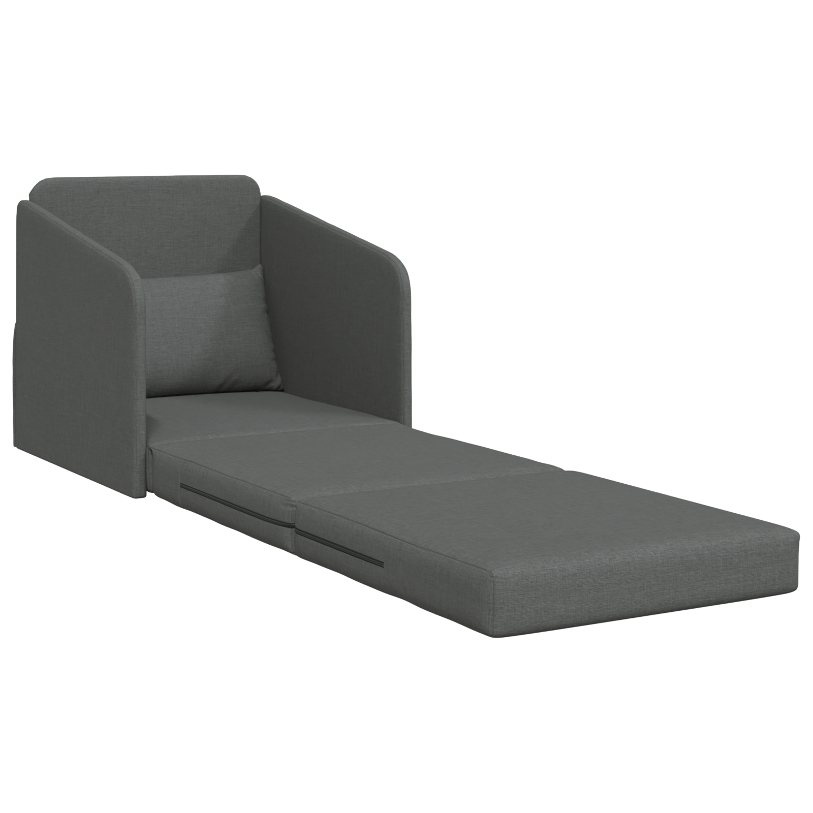 Floor Sofa Bed 2-in-1 Dark Grey 65x80x83 cm Fabric - Image 4