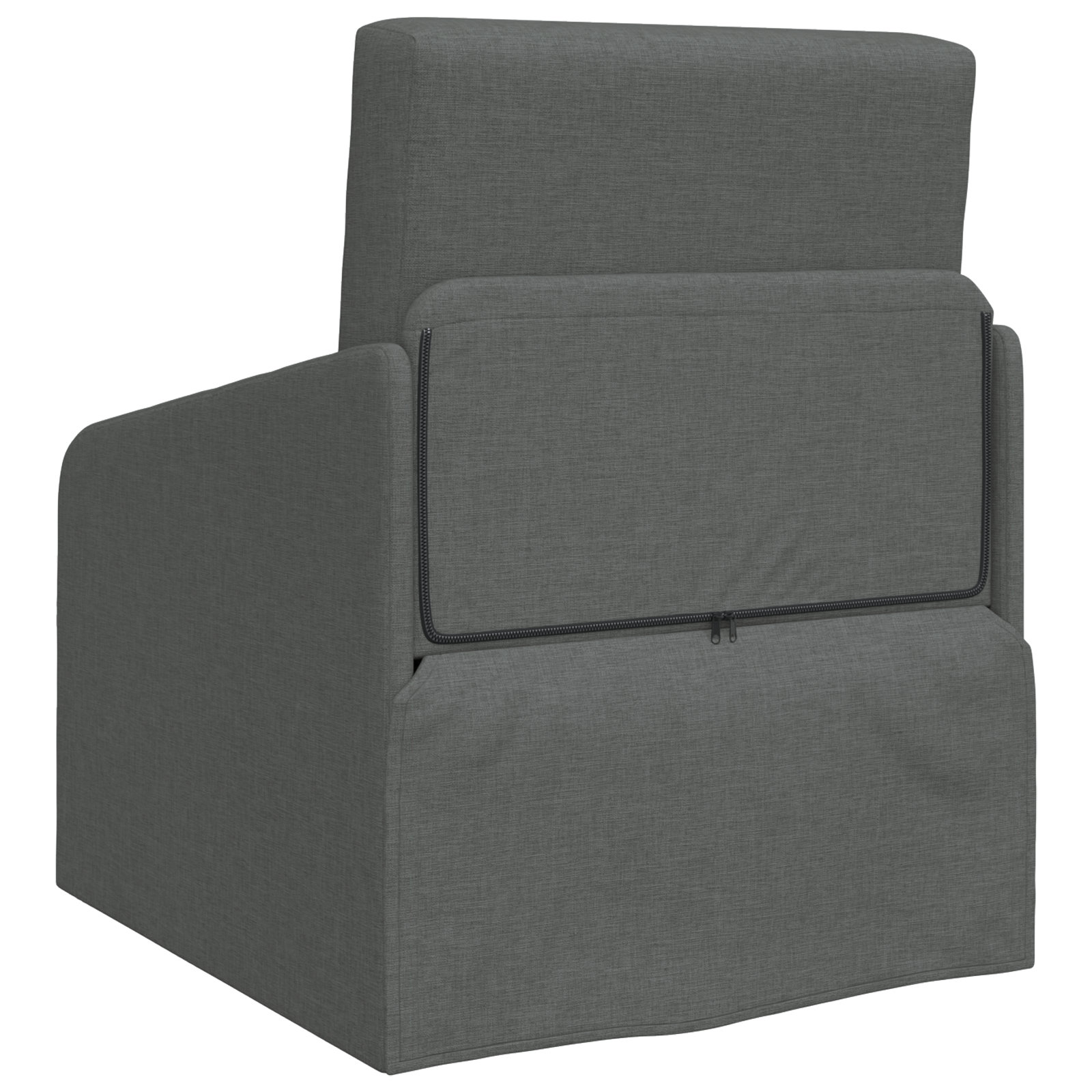 Floor Sofa Bed 2-in-1 Dark Grey 65x80x83 cm Fabric - Image 7