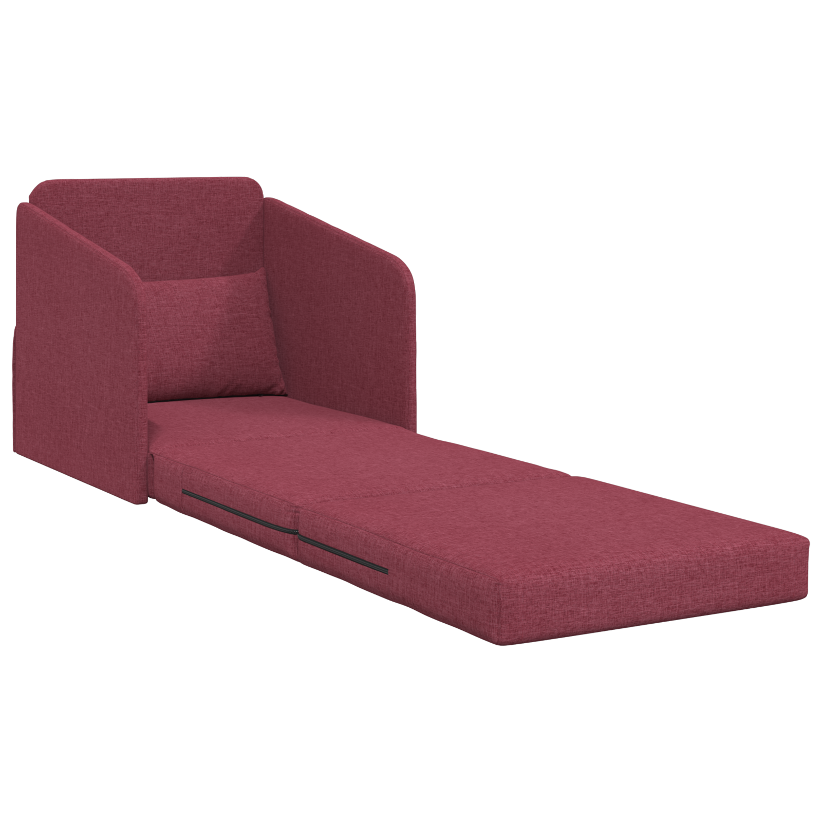 Floor Sofa Bed 2-in-1 Wine Red 65x80x83 cm Fabric - Image 4