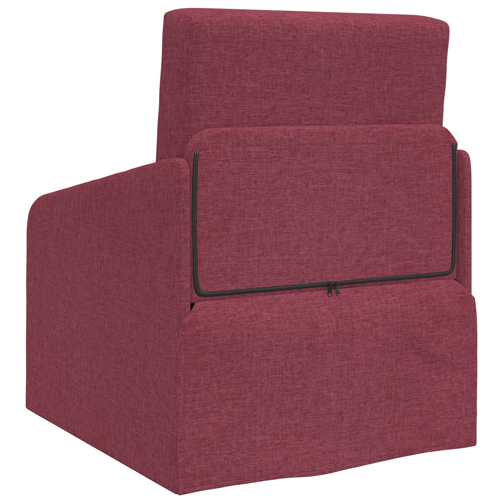 Floor Sofa Bed 2-in-1 Wine Red 65x80x83 cm Fabric - Image 7