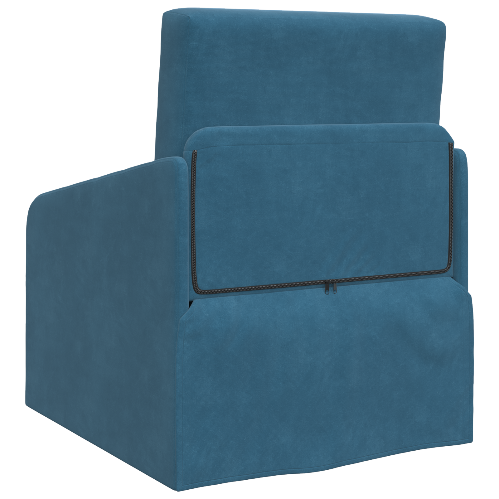 Floor Sofa Bed 2-in-1 Blue 65x80x83 cm Velvet - Image 7