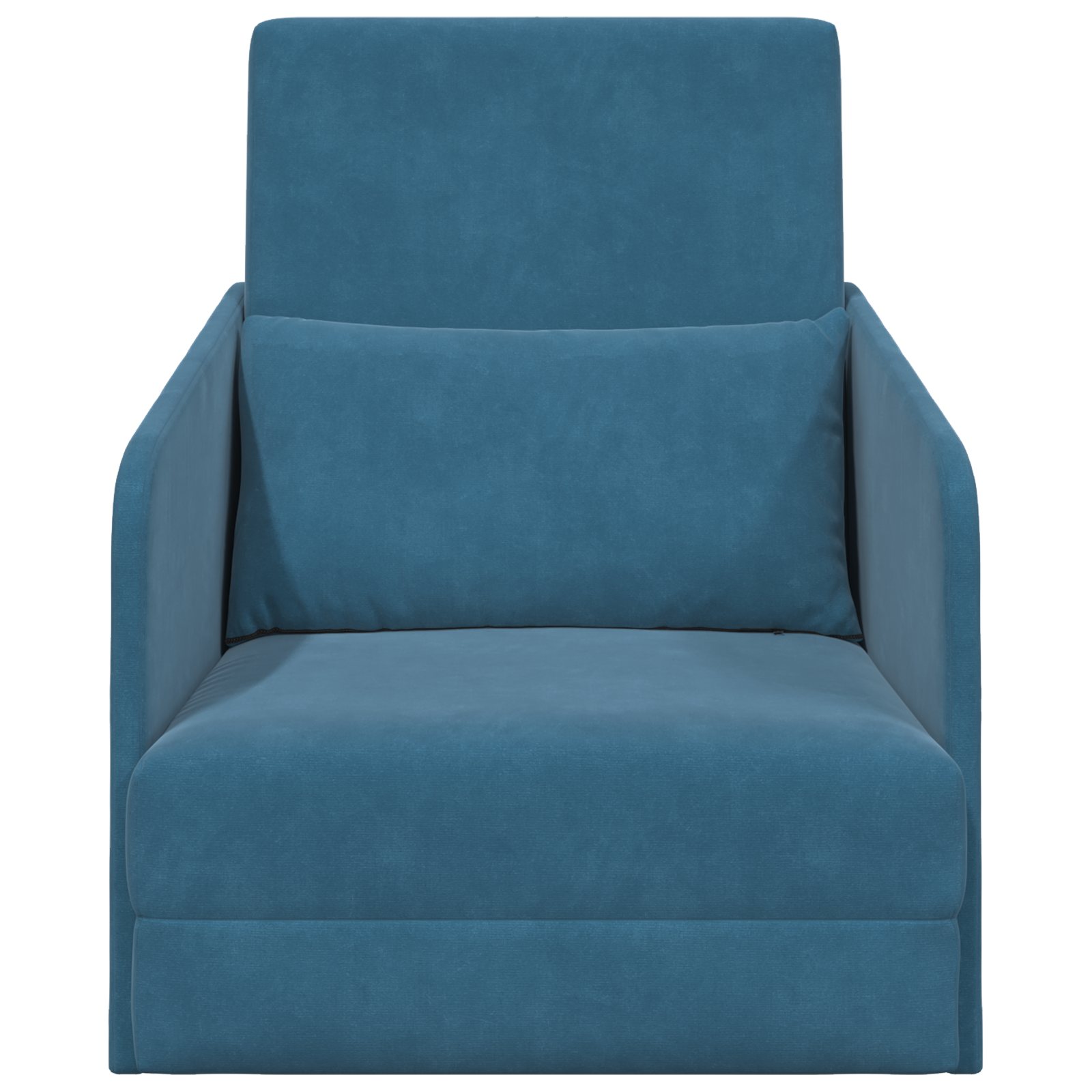 Floor Sofa Bed 2-in-1 Blue 65x80x83 cm Velvet - Image 5