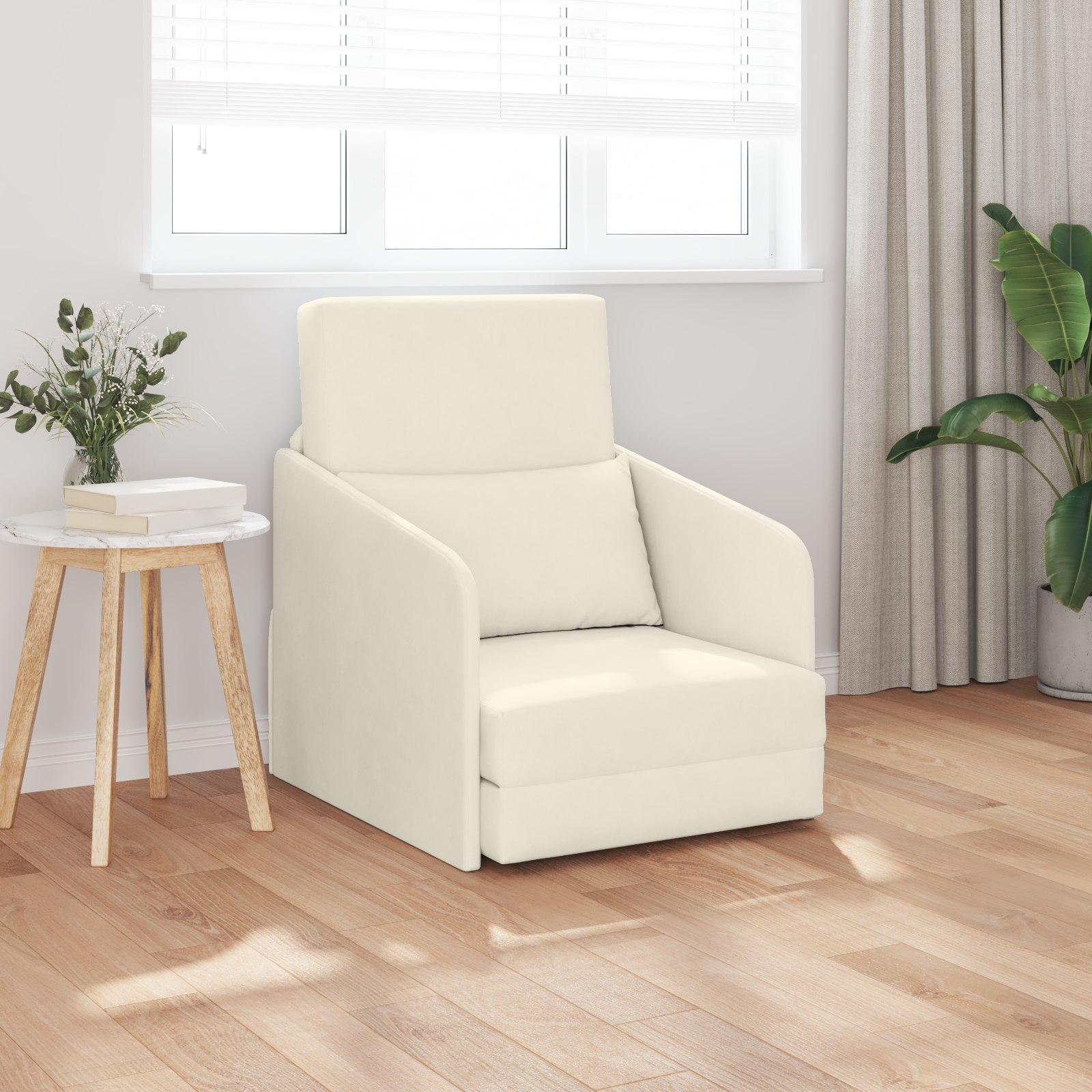 vidaXL Schlafsofa Creme 65 x 80 x 83 cm Samt