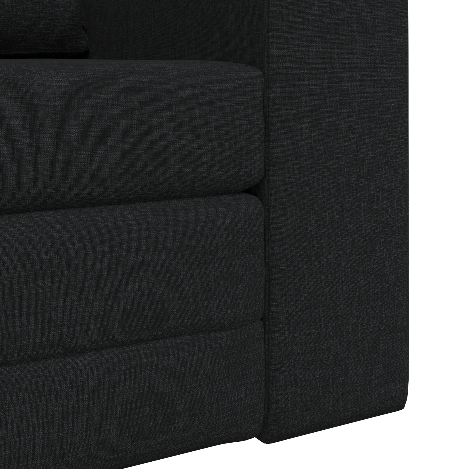 Floor Sofa Bed 2-in-1 Black 98x71x83 cm Fabric - Image 9