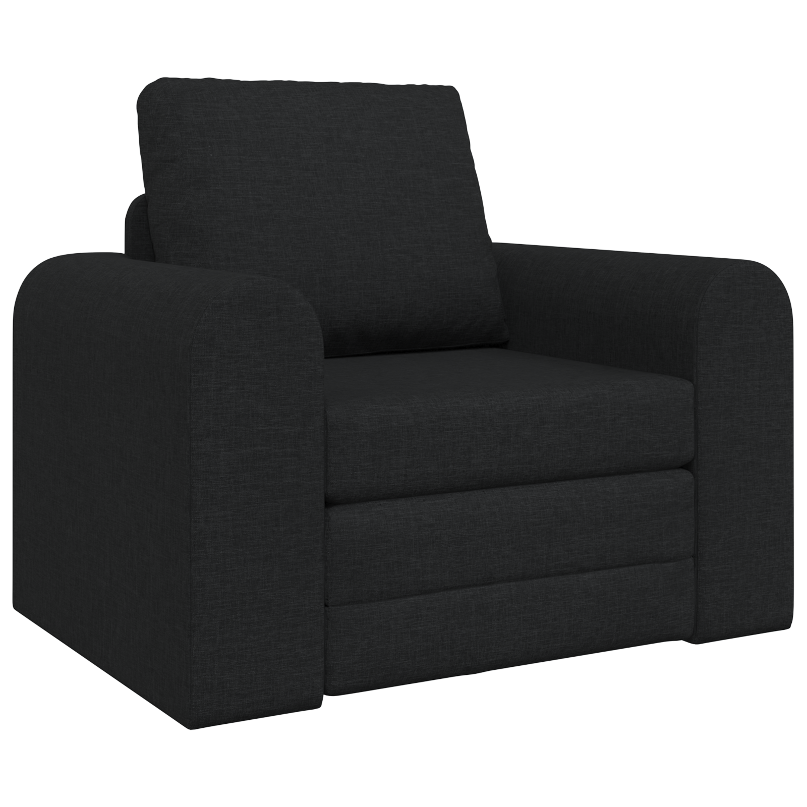 Floor Sofa Bed 2-in-1 Black 98x71x83 cm Fabric - Image 2
