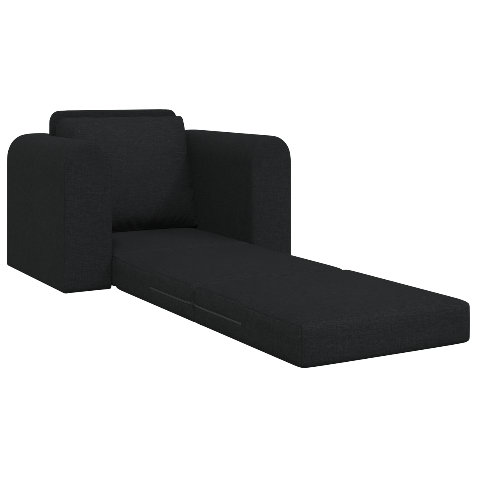 Floor Sofa Bed 2-in-1 Black 98x71x83 cm Fabric - Image 4