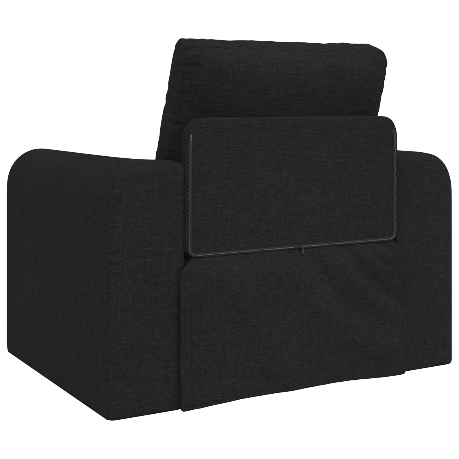 Floor Sofa Bed 2-in-1 Black 98x71x83 cm Fabric - Image 7