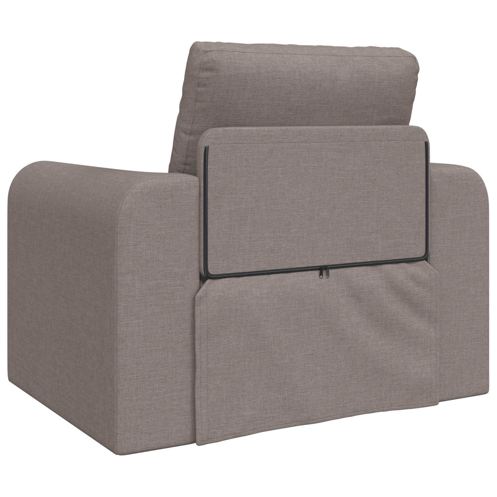 Floor Sofa Bed 2-in-1 Taupe 98x71x83 cm Fabric - Image 7