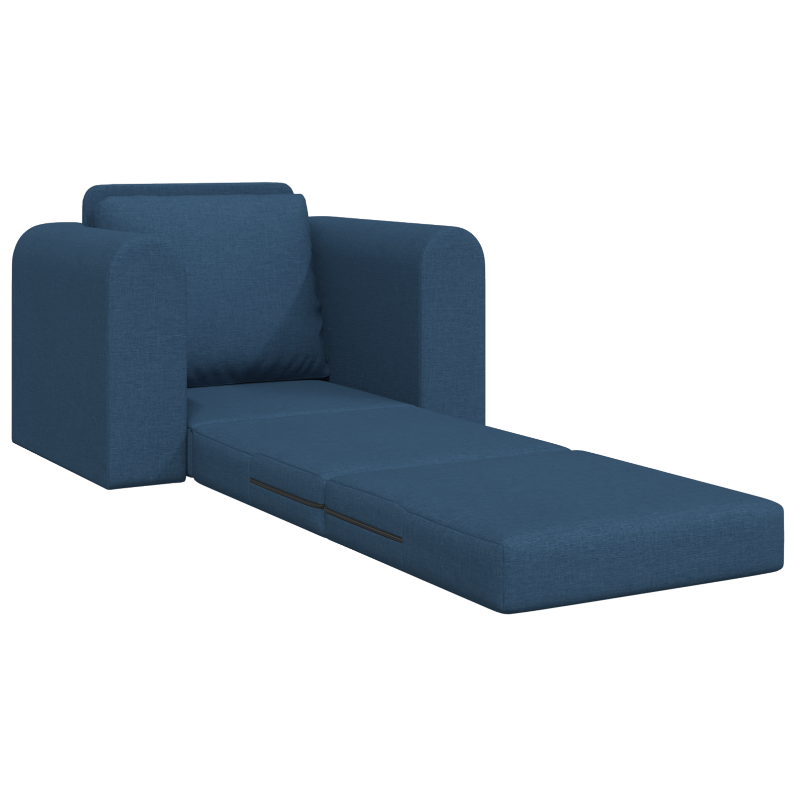 Floor Sofa Bed 2-in-1 Blue 98x71x83 cm Fabric - Image 4