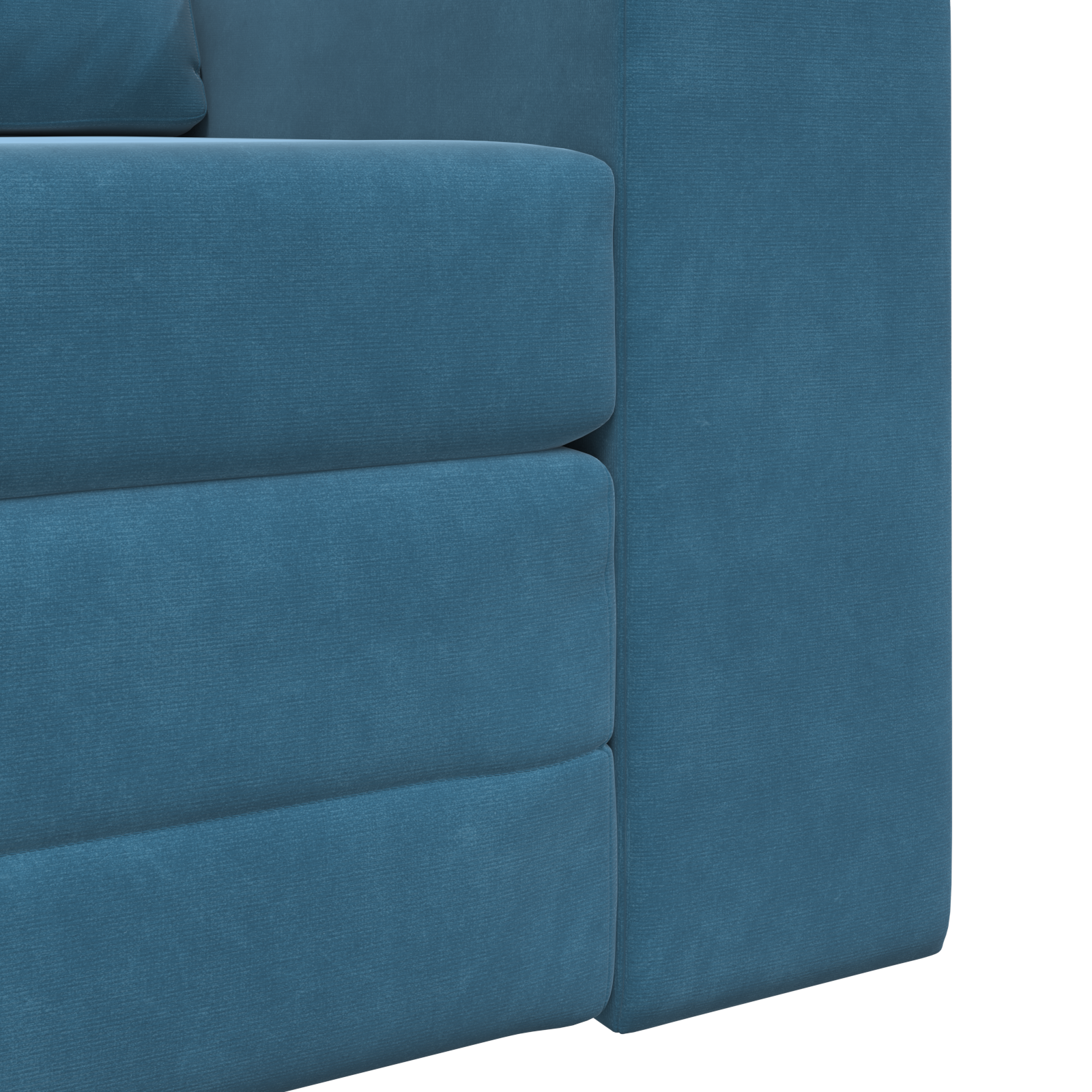 Floor Sofa Bed 2-in-1 Blue 98x71x83 cm Velvet - Image 9