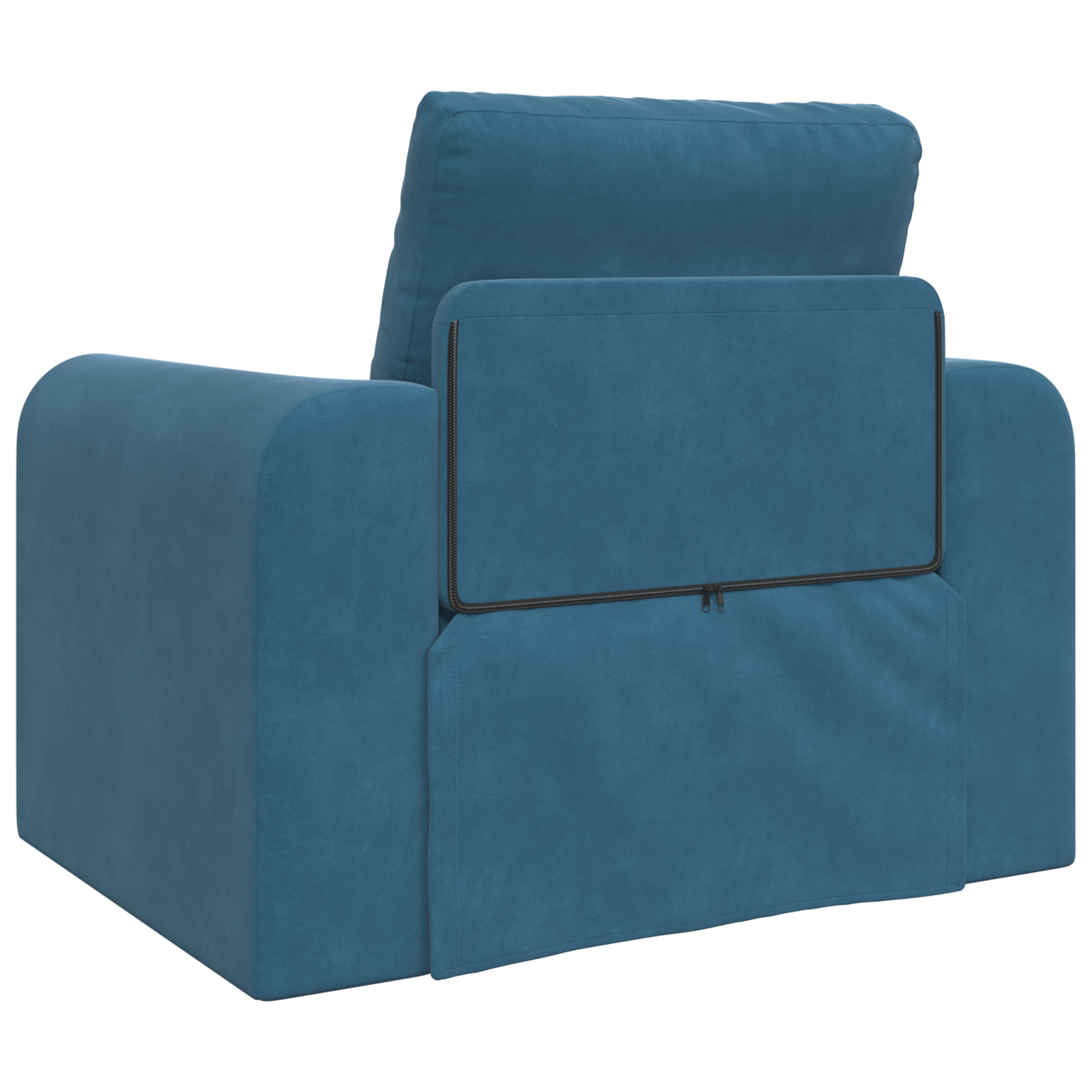 Floor Sofa Bed 2-in-1 Blue 98x71x83 cm Velvet - Image 7