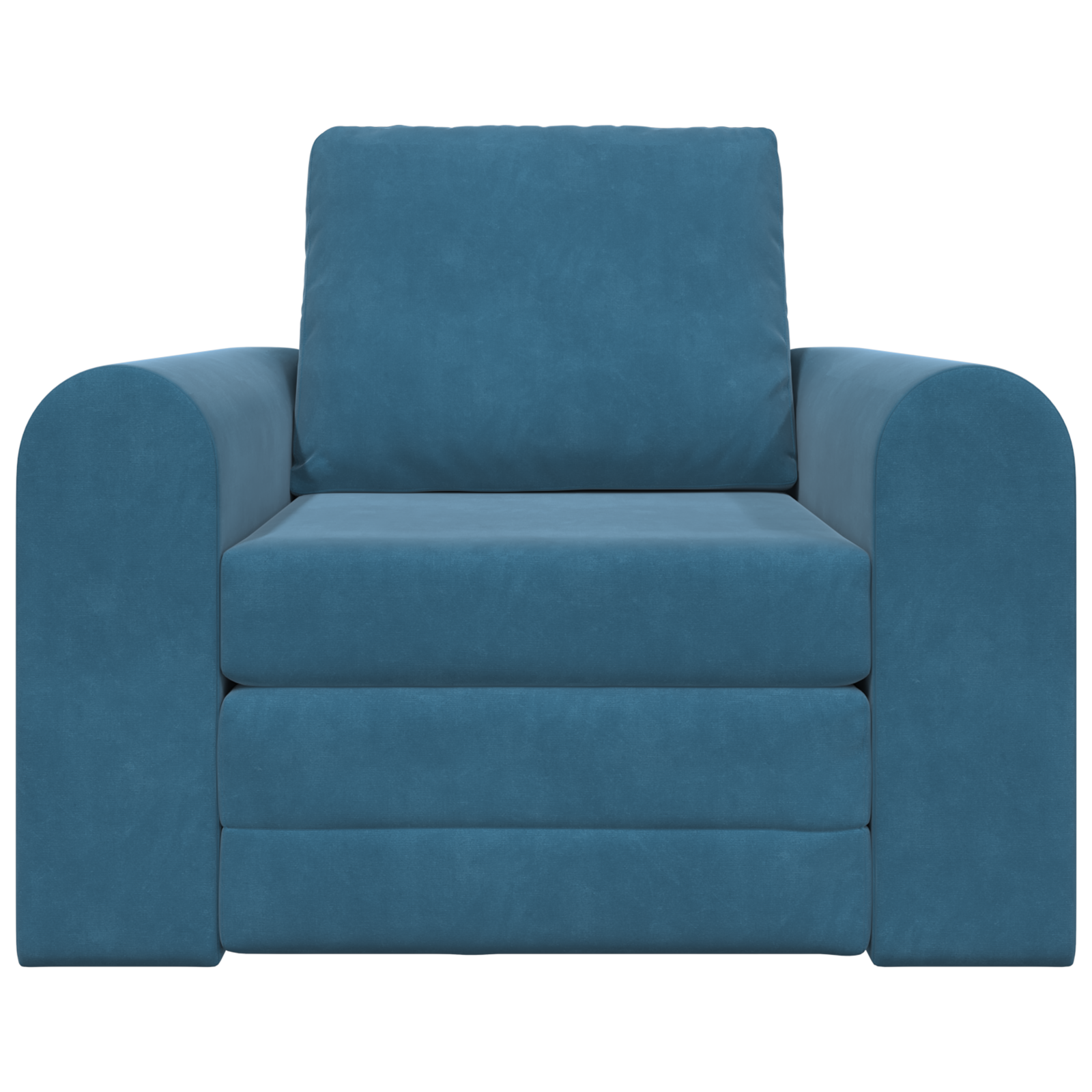 Floor Sofa Bed 2-in-1 Blue 98x71x83 cm Velvet - Image 5