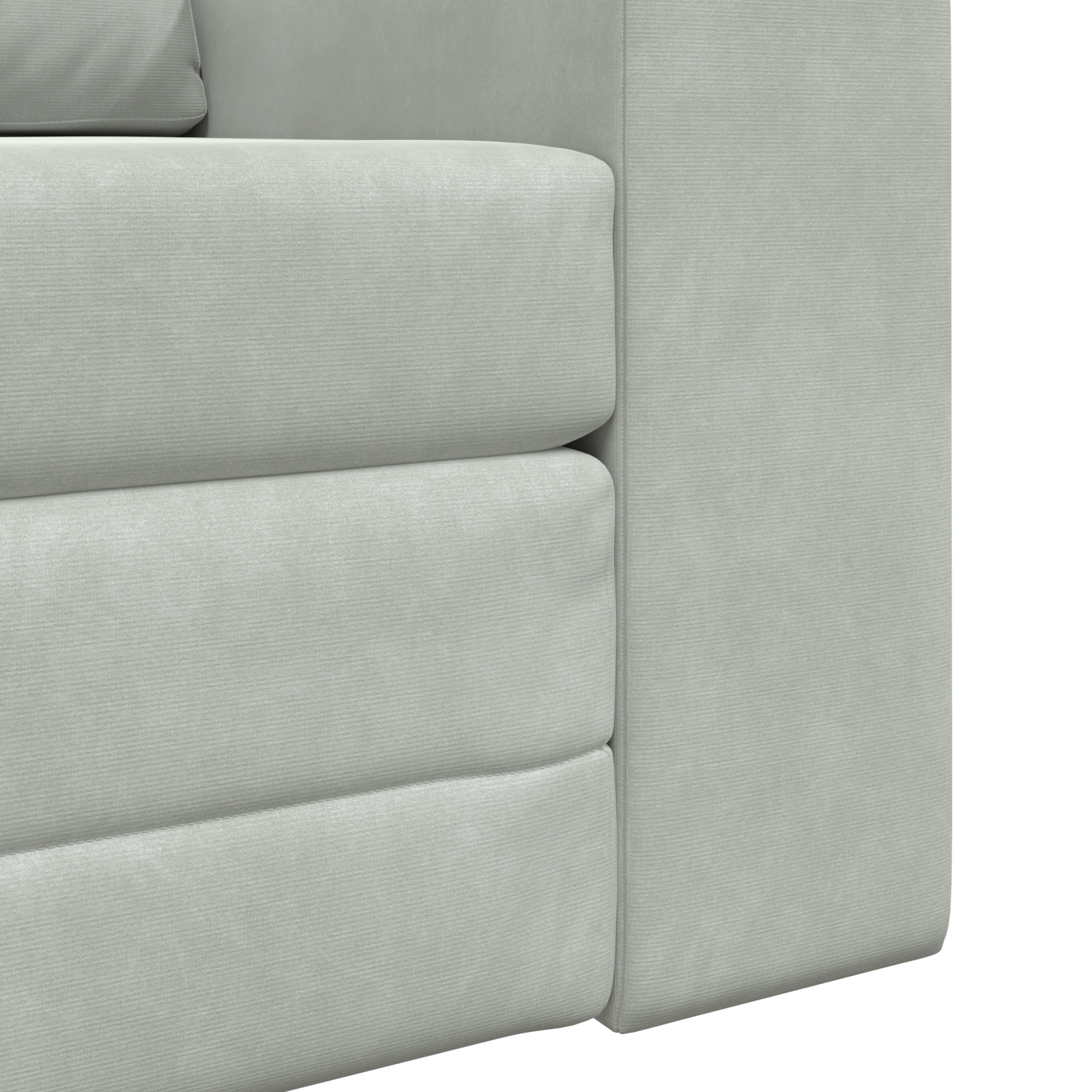 Floor Sofa Bed 2-in-1 Light Grey 98x71x83 cm Velvet - Image 9