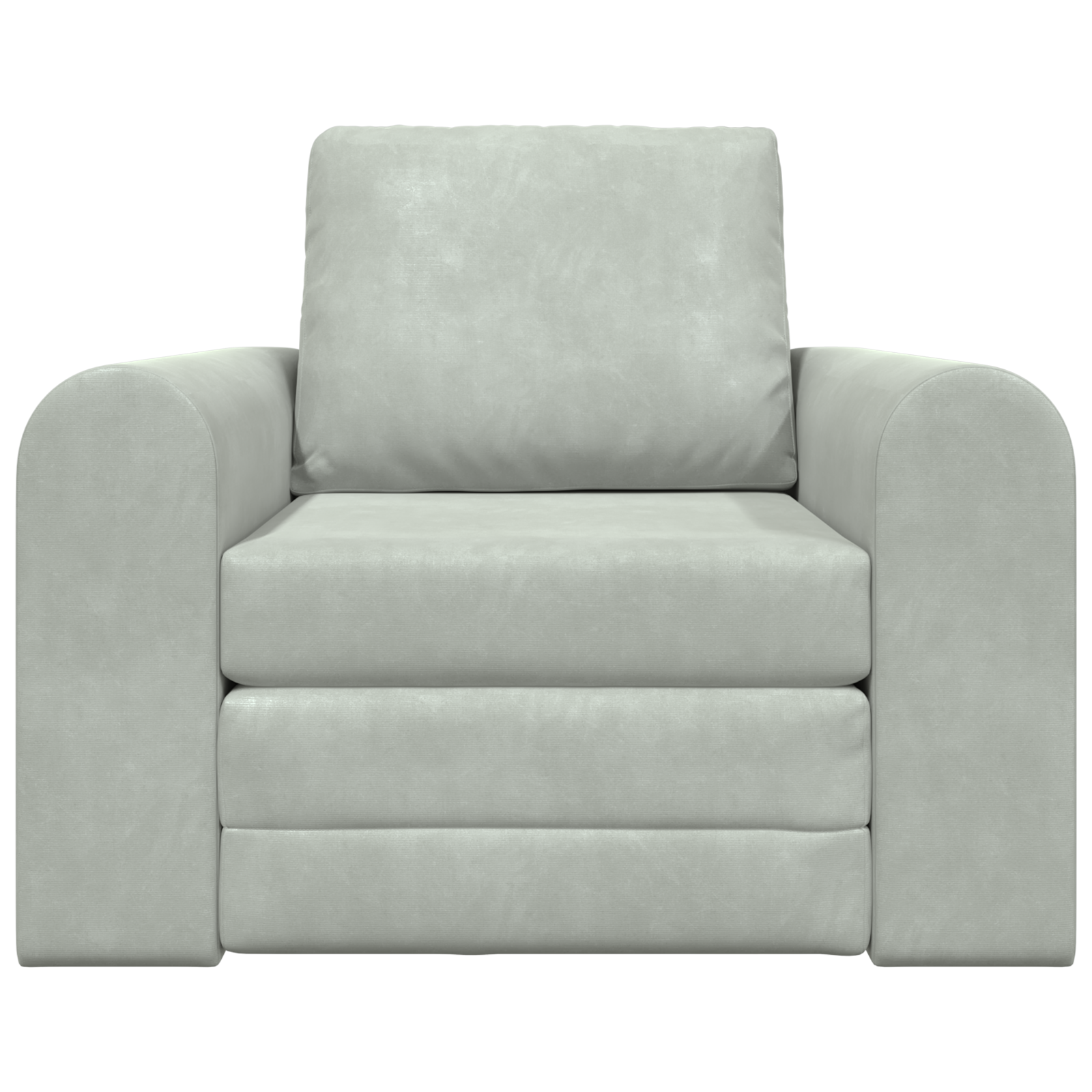 Floor Sofa Bed 2-in-1 Light Grey 98x71x83 cm Velvet - Image 5