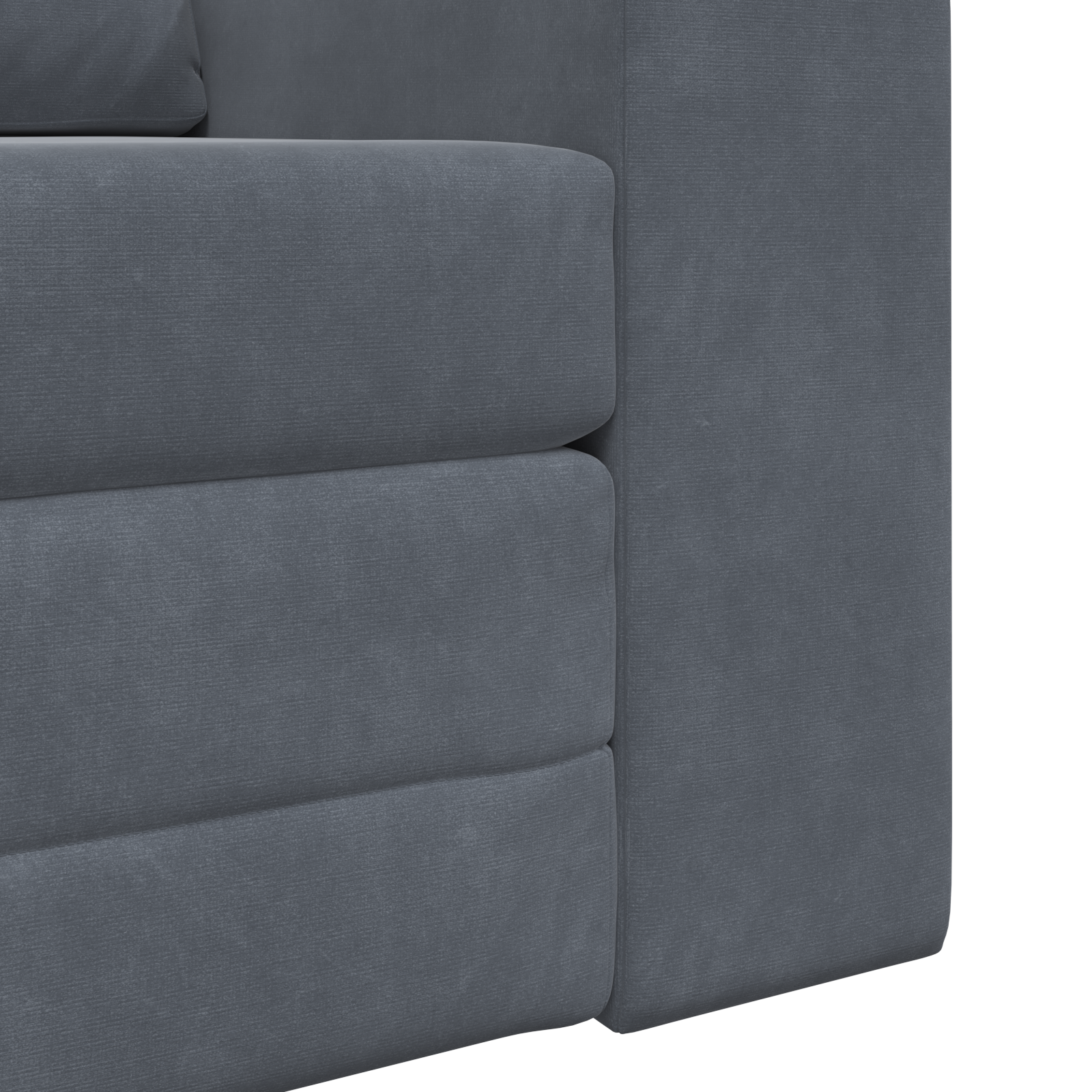 Floor Sofa Bed 2-in-1 Dark Grey 98x71x83 cm Velvet - Image 9