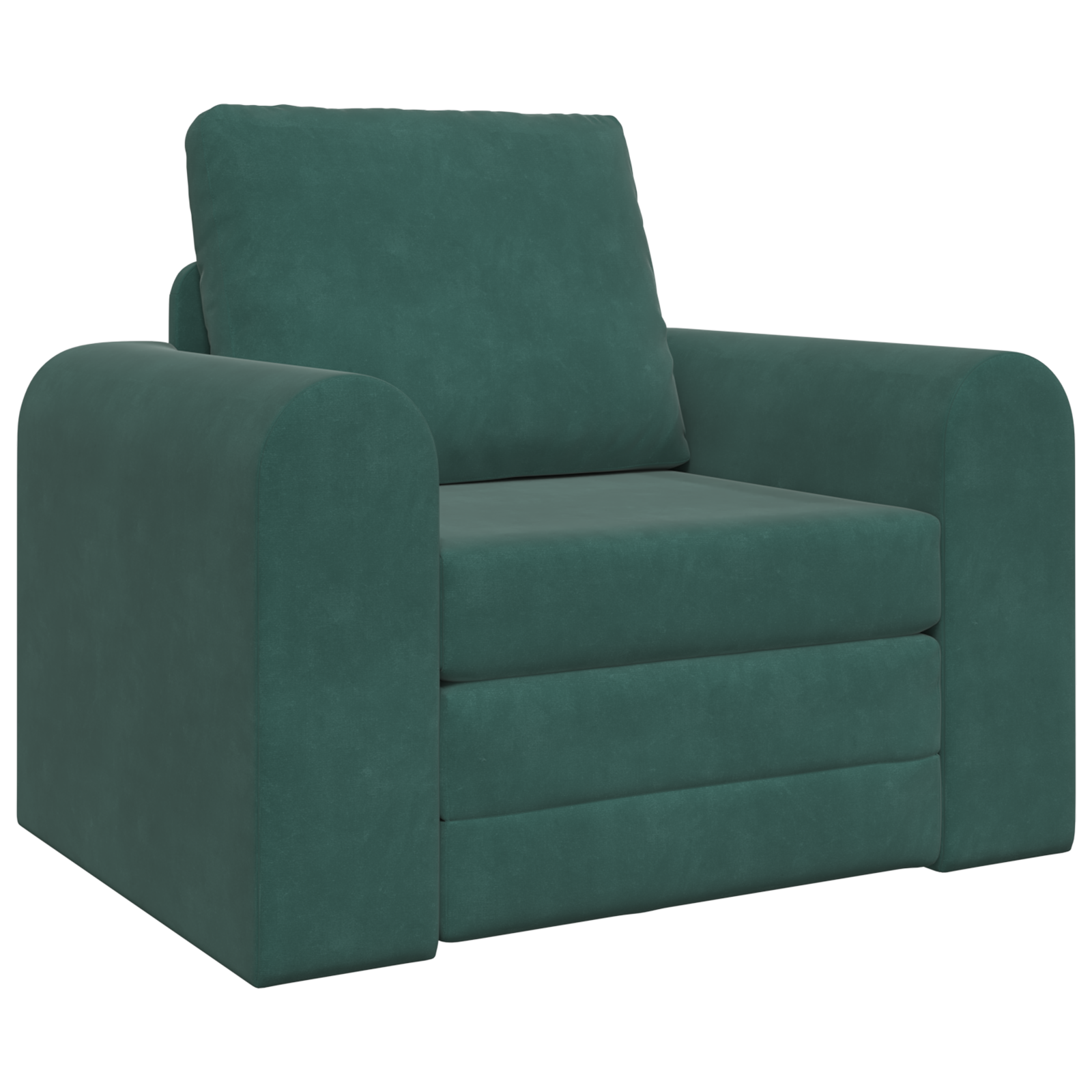 Floor Sofa Bed 2-in-1 Dark Green 98x71x83 cm Velvet - Image 2
