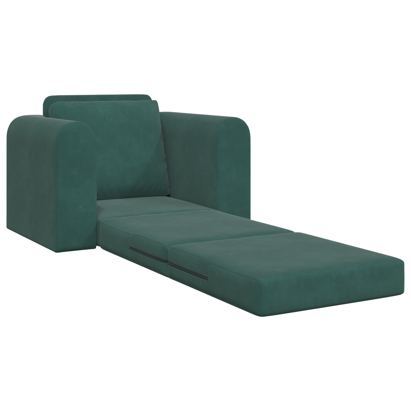 Floor Sofa Bed 2-in-1 Dark Green 98x71x83 cm Velvet - Image 4