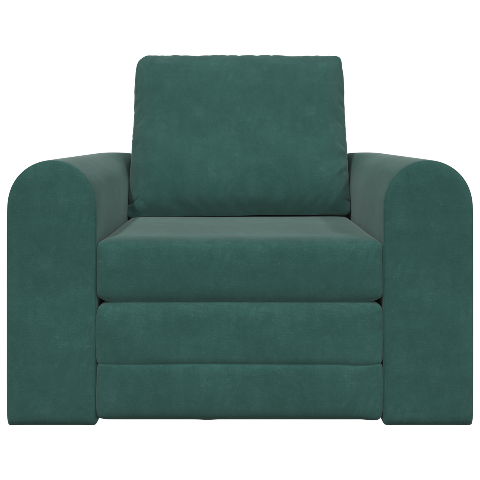 Floor Sofa Bed 2-in-1 Dark Green 98x71x83 cm Velvet - Image 5