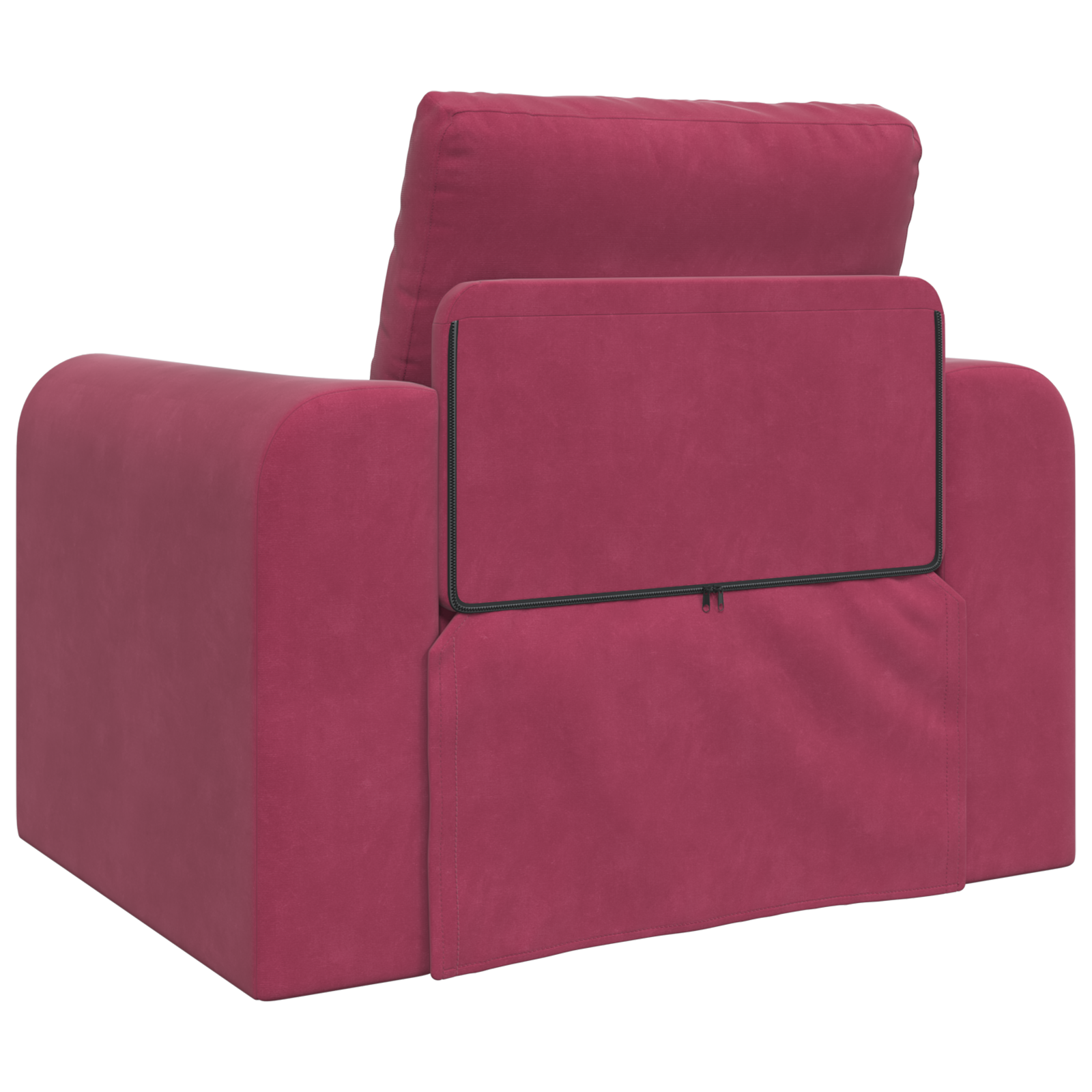 Floor Sofa Bed 2-in-1 Wine Red 98x71x83 cm Velvet - Image 7