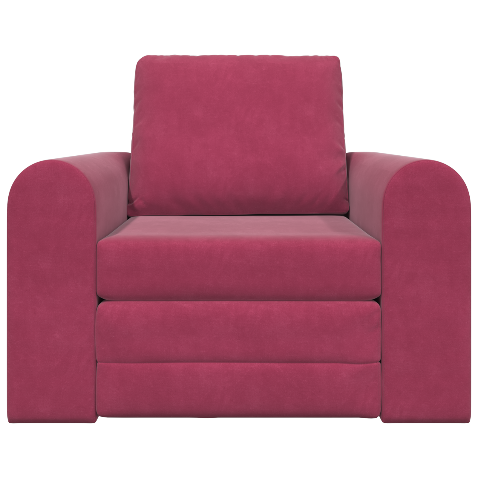 Floor Sofa Bed 2-in-1 Wine Red 98x71x83 cm Velvet - Image 5