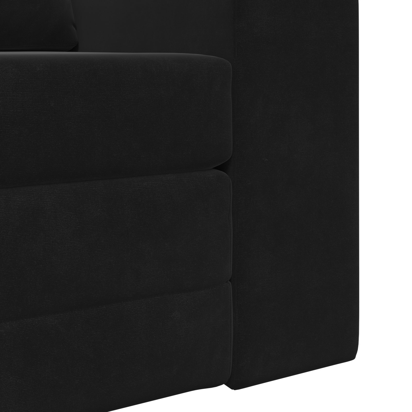 Floor Sofa Bed 2-in-1 Black 98x71x83 cm Velvet - Image 9