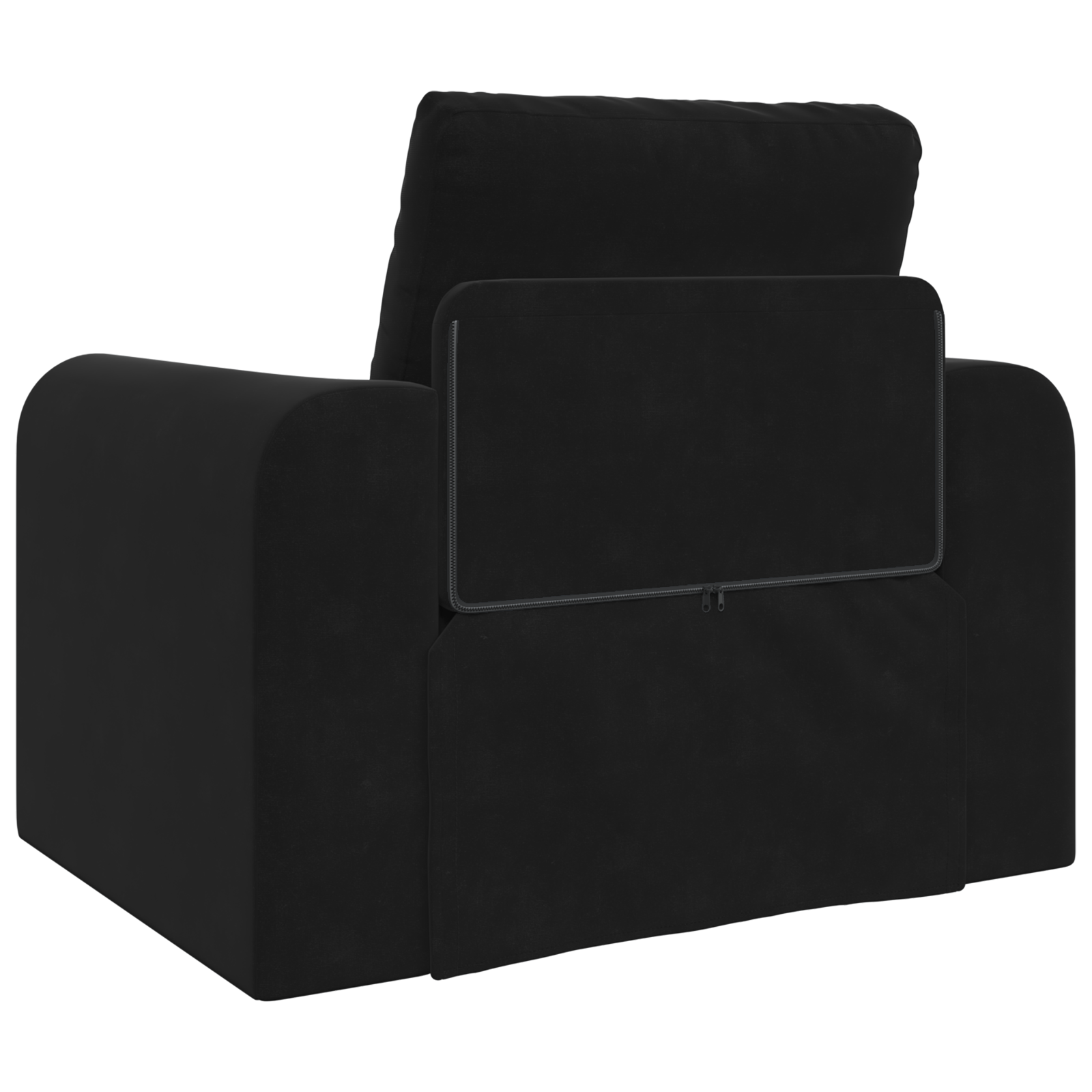 Floor Sofa Bed 2-in-1 Black 98x71x83 cm Velvet - Image 7