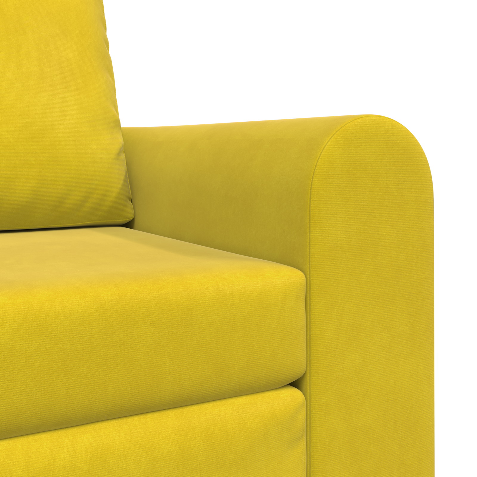 Floor Sofa Bed 2-in-1 Yellow 98x71x83 cm Velvet - Image 8