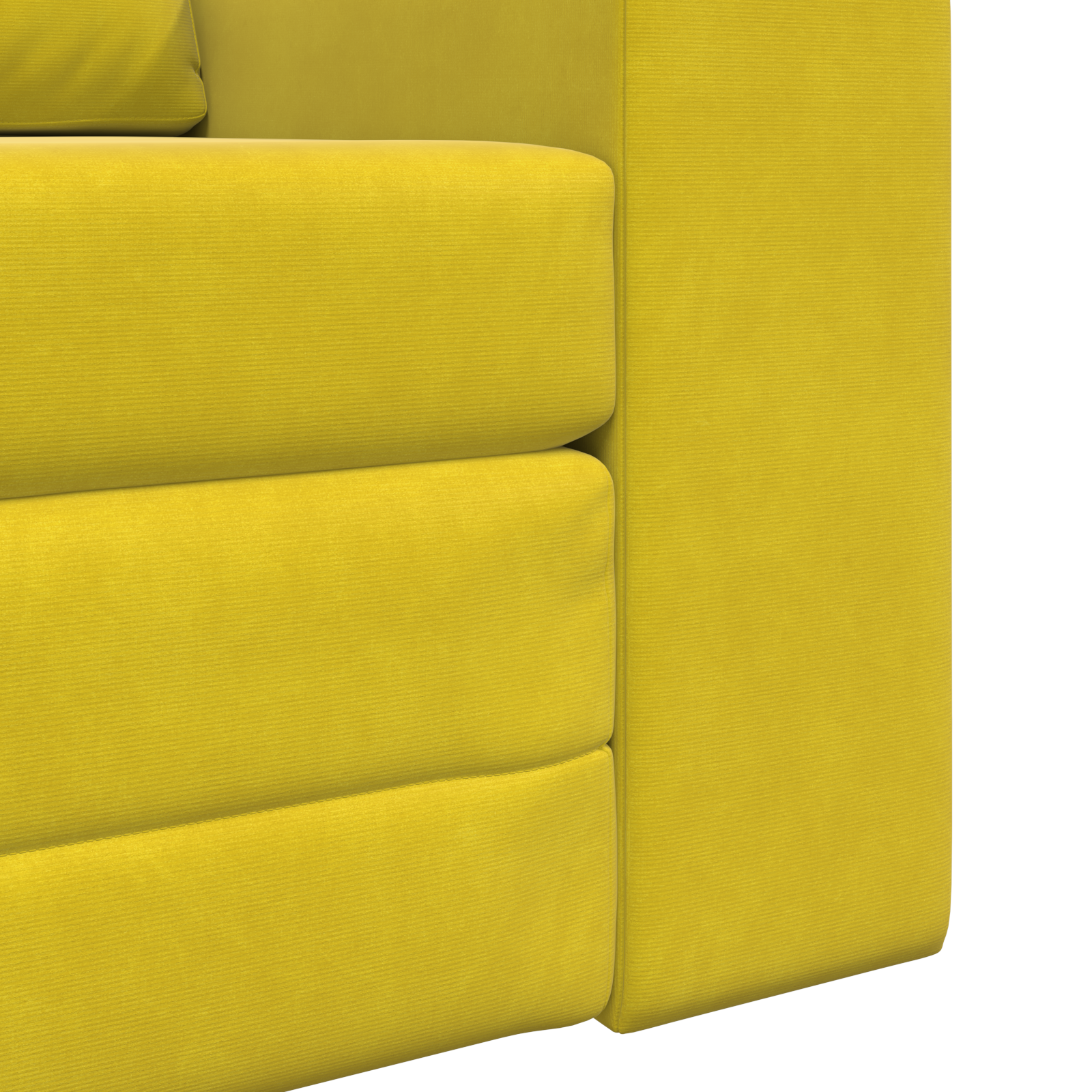 Floor Sofa Bed 2-in-1 Yellow 98x71x83 cm Velvet - Image 9