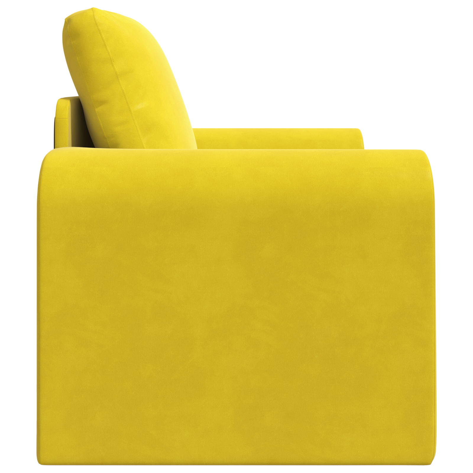 Floor Sofa Bed 2-in-1 Yellow 98x71x83 cm Velvet - Image 6