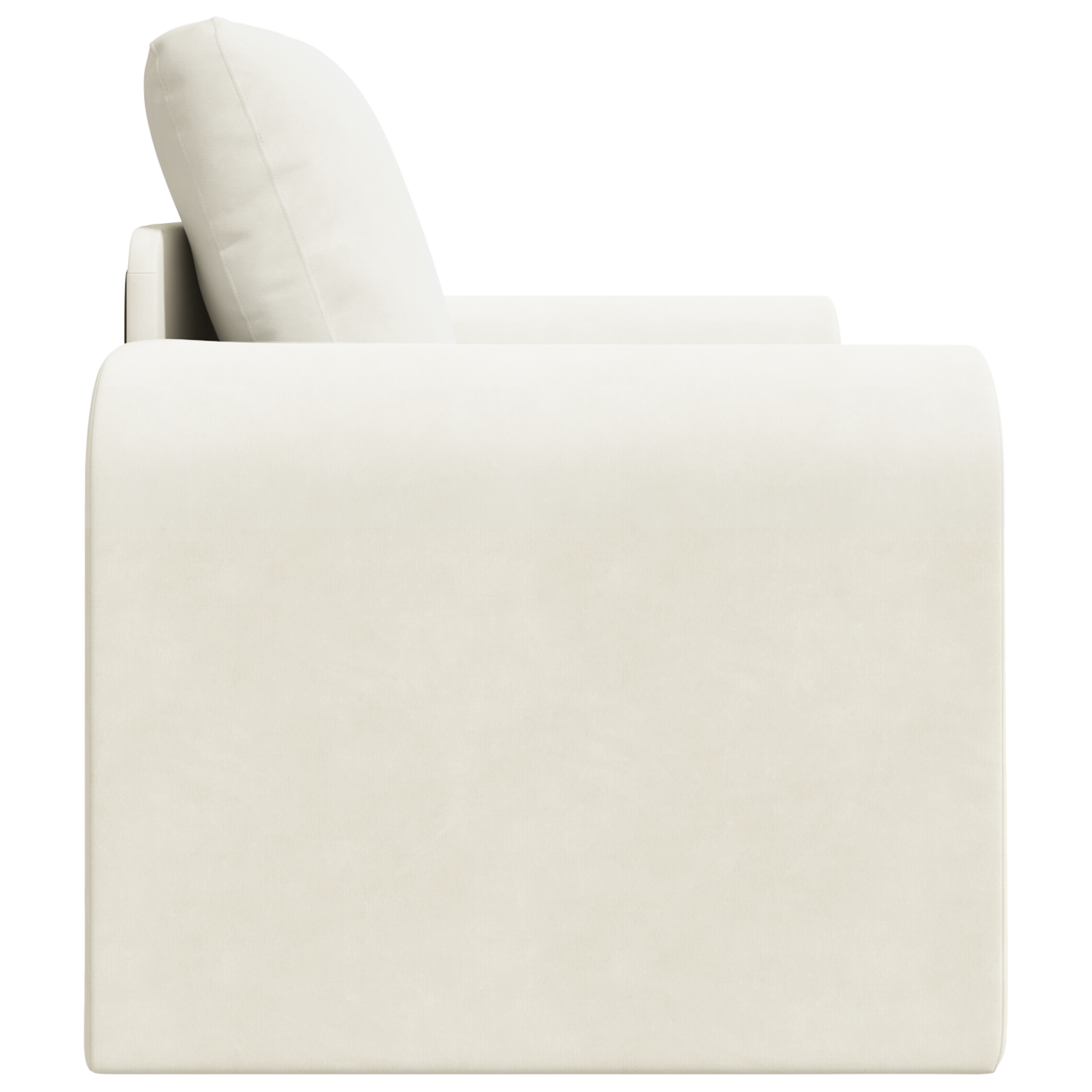 Floor Sofa Bed 2-in-1 Cream 98x71x83 cm Velvet - Image 6