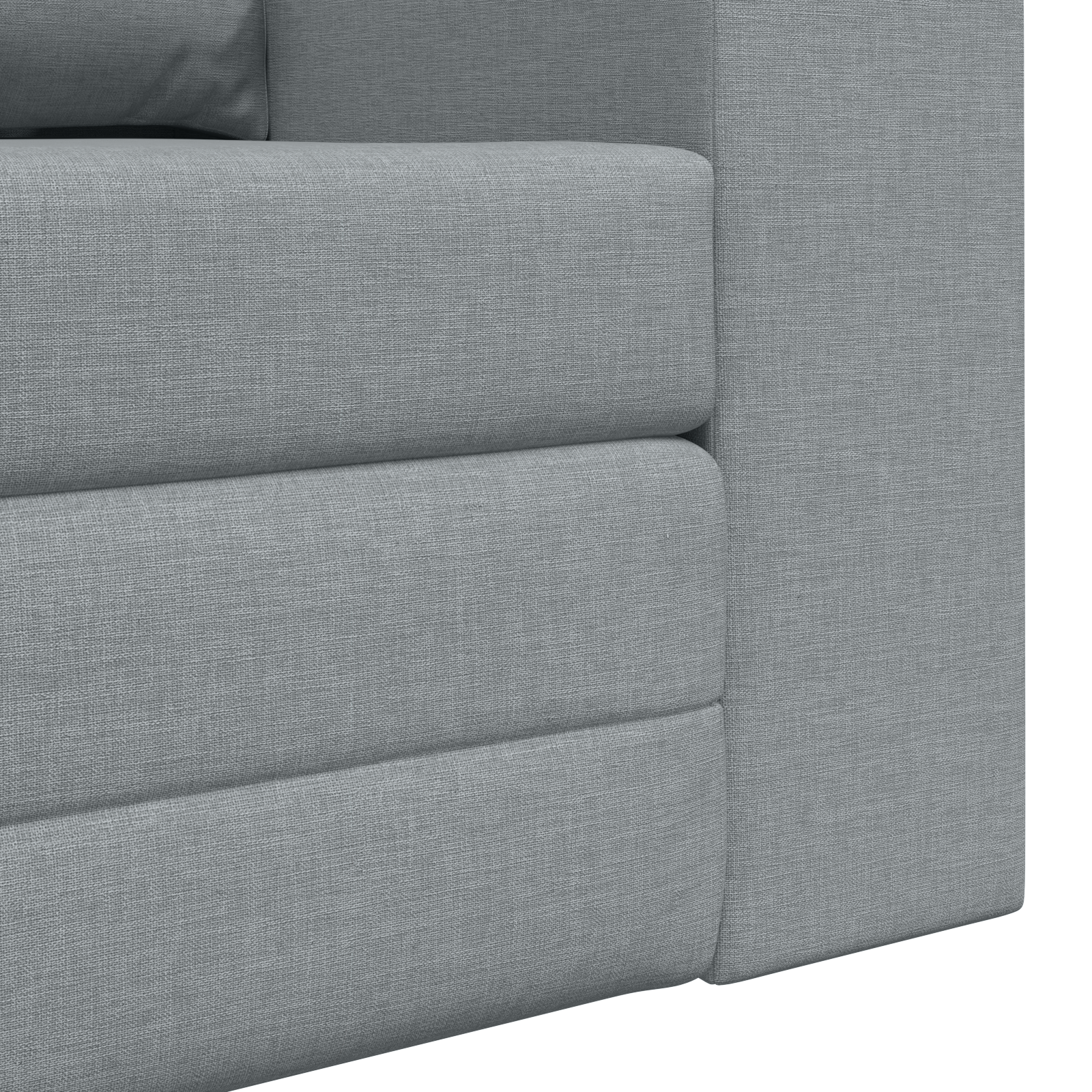 Floor Sofa Bed 2-in-1 Light Grey 148x71x83 cm Fabric - Image 10