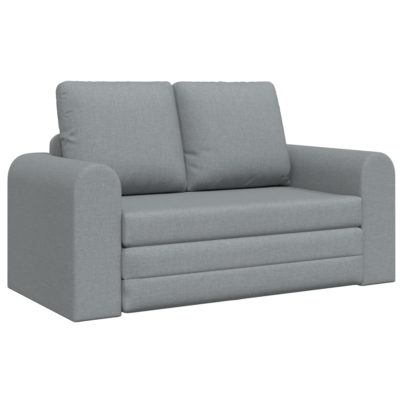 Floor Sofa Bed 2-in-1 Light Grey 148x71x83 cm Fabric - Image 2