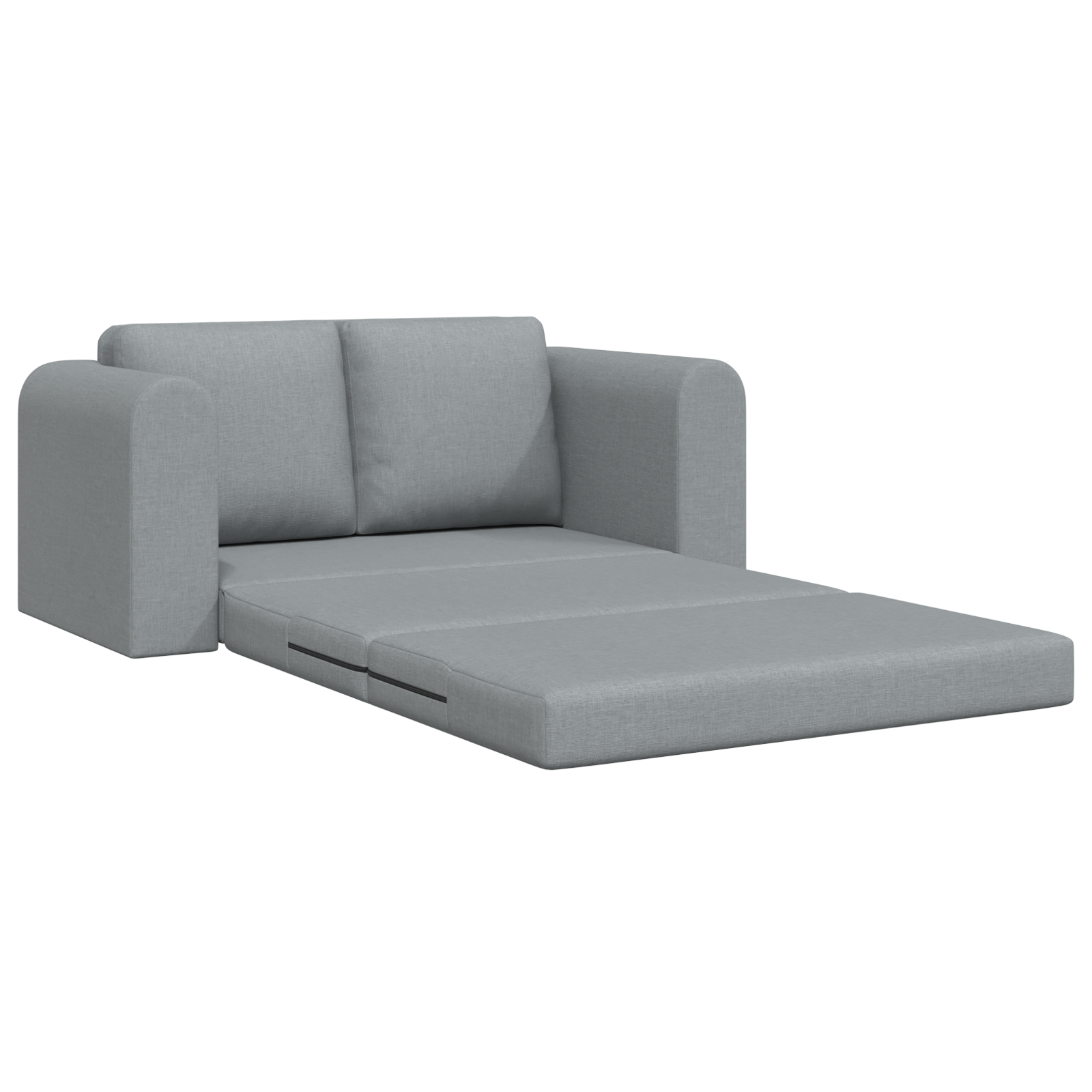 Floor Sofa Bed 2-in-1 Light Grey 148x71x83 cm Fabric - Image 5