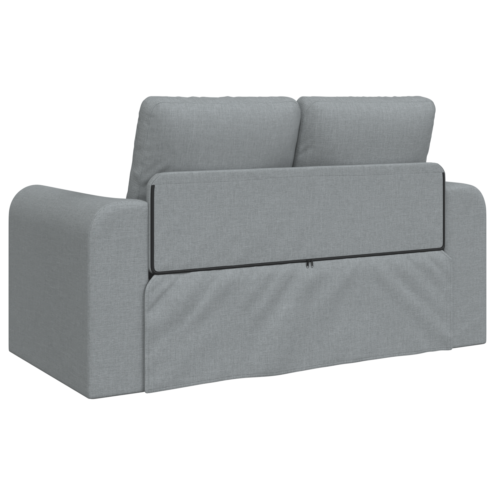 Floor Sofa Bed 2-in-1 Light Grey 148x71x83 cm Fabric - Image 8
