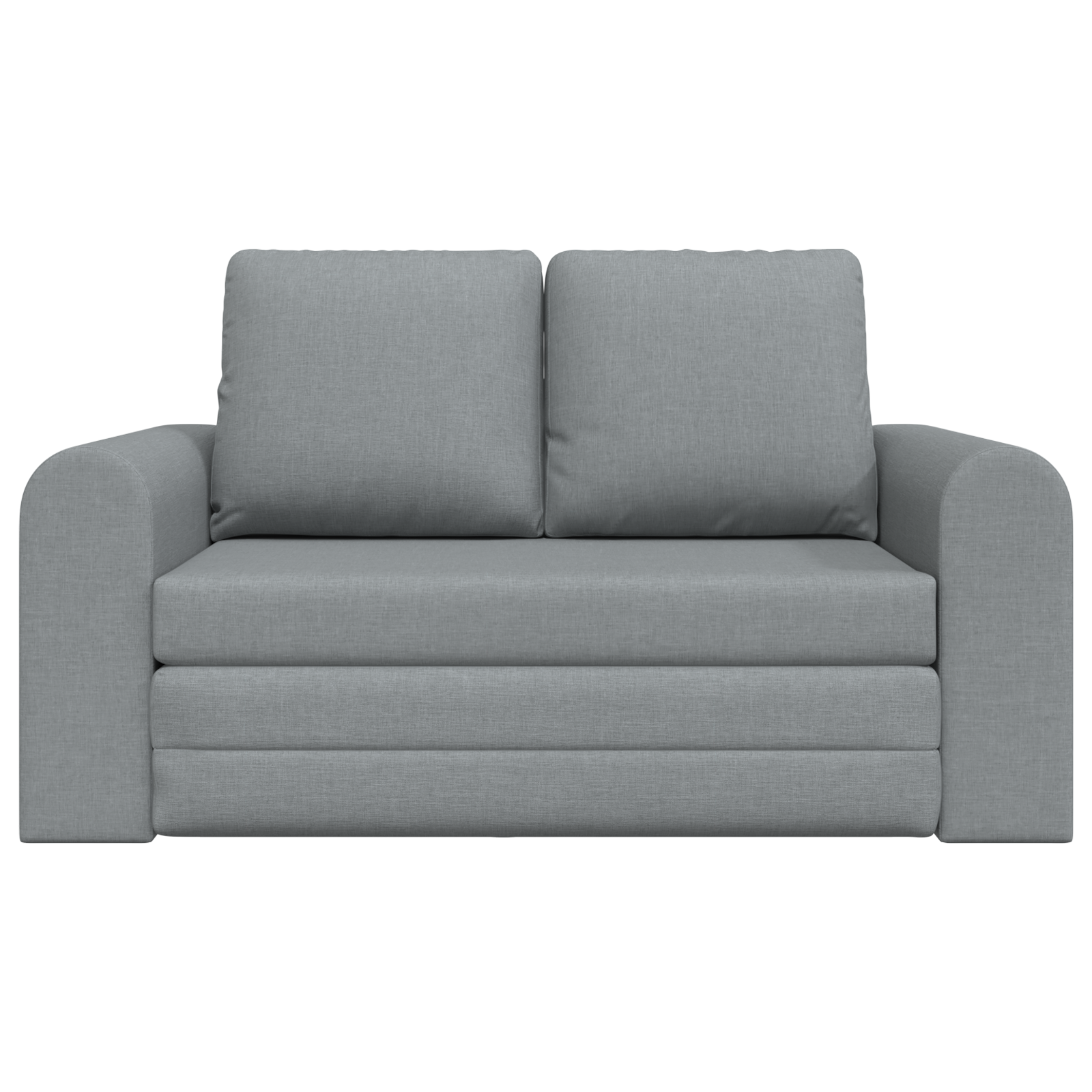 Floor Sofa Bed 2-in-1 Light Grey 148x71x83 cm Fabric - Image 6