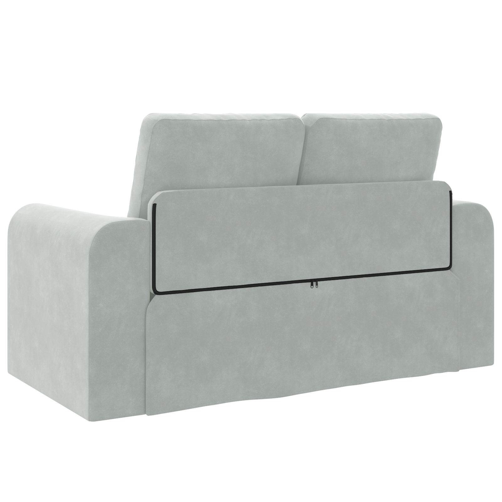 Floor Sofa Bed 2-in-1 Light Grey 148x71x83 cm Velvet - Image 8