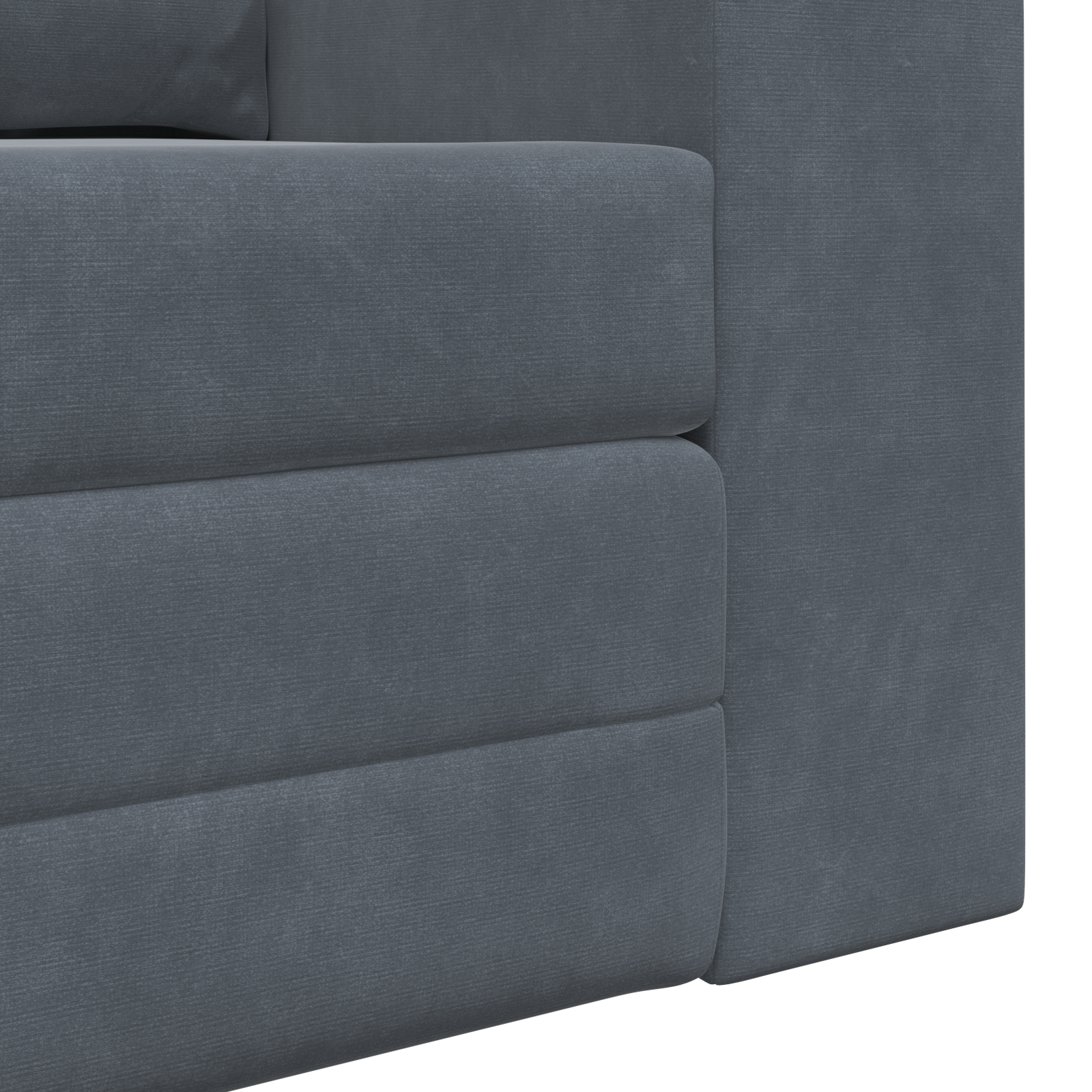 Floor Sofa Bed 2-in-1 Dark Grey 148x71x83 cm Velvet - Image 10