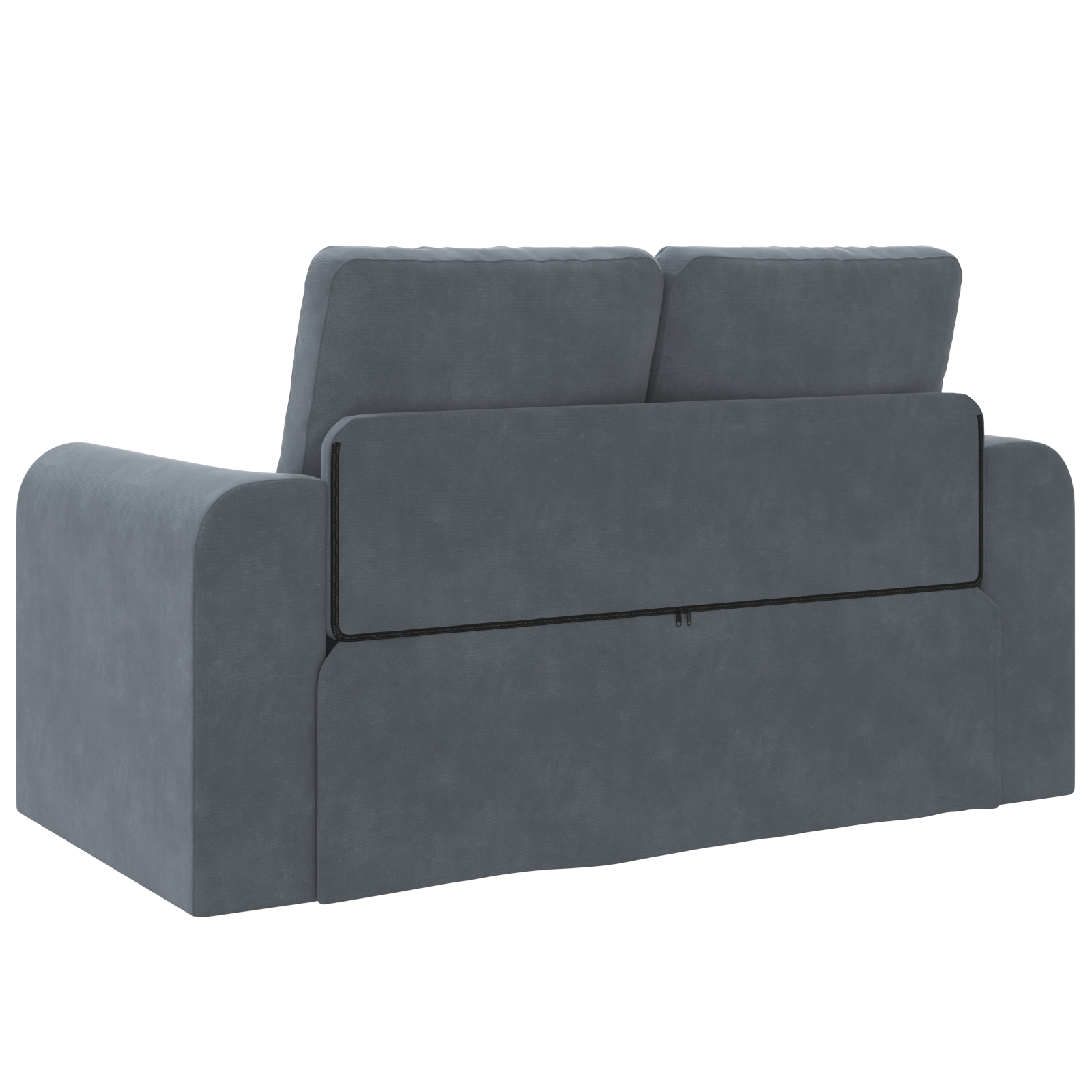 Floor Sofa Bed 2-in-1 Dark Grey 148x71x83 cm Velvet - Image 8